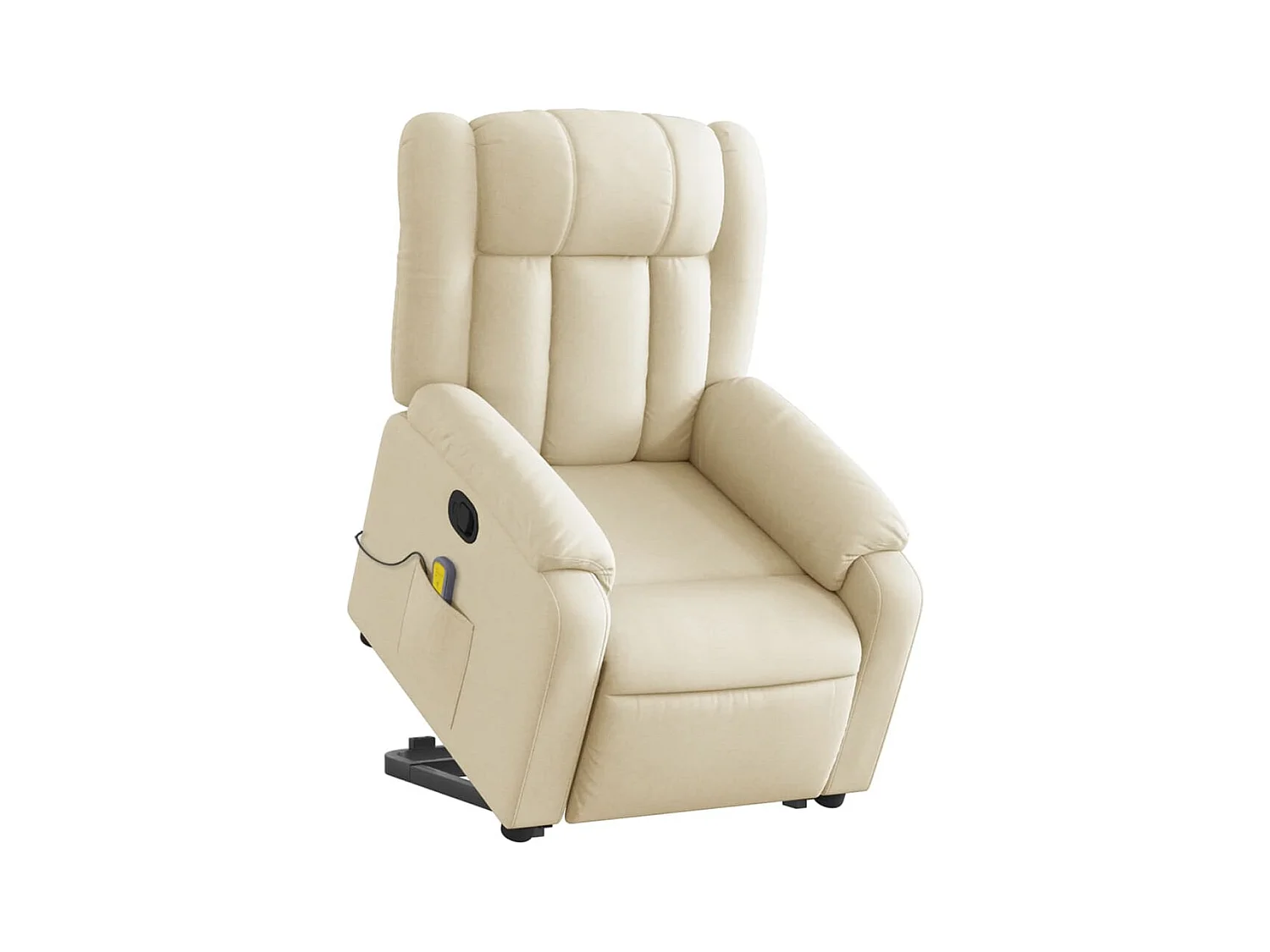 Fauteuil inclinable-Chaise de relax-Fauteuil de Massage Crème Tissu SHL5102