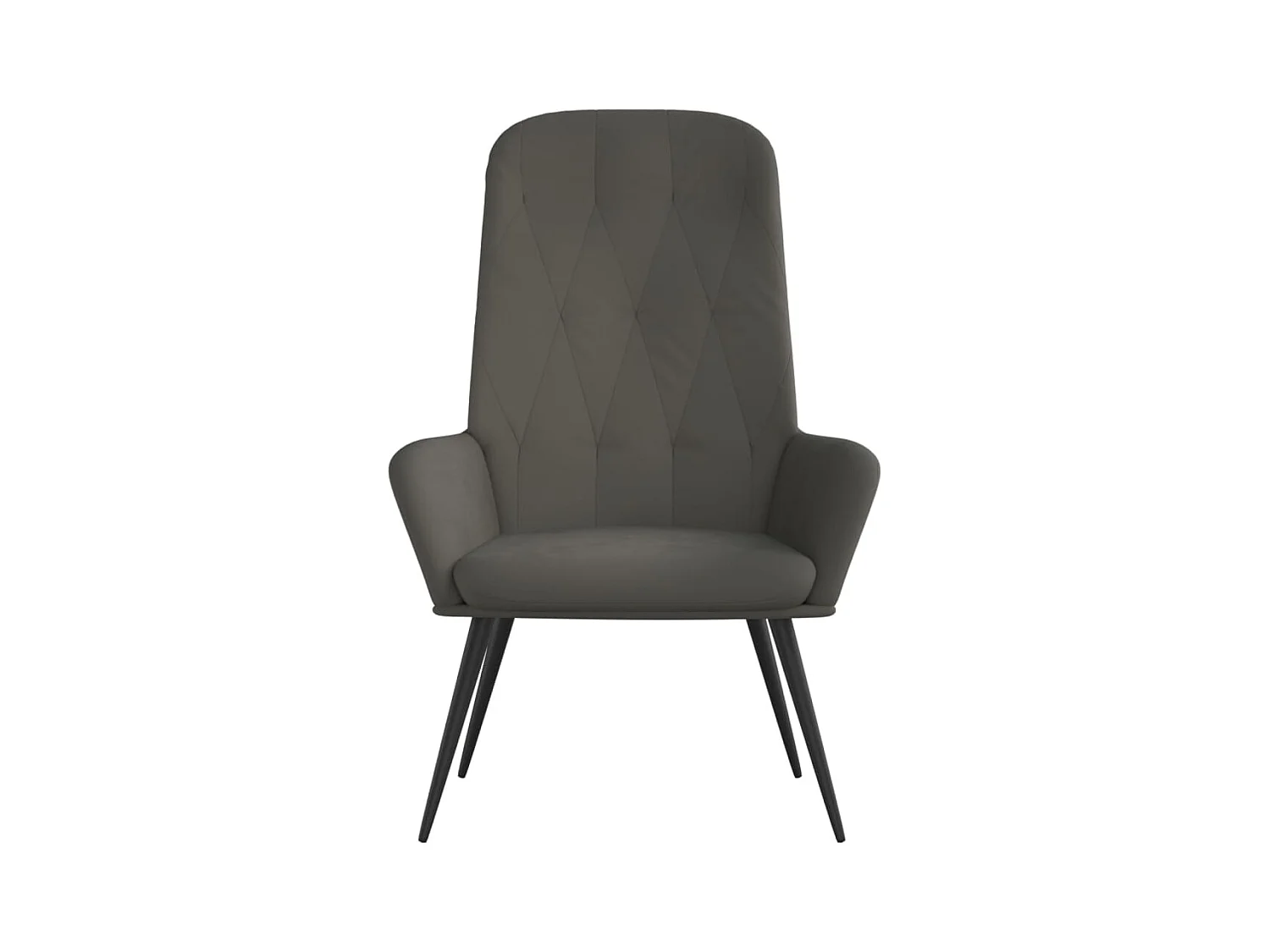 Sillón de relax | Silla de relax de terciopelo gris oscuro SHL5275