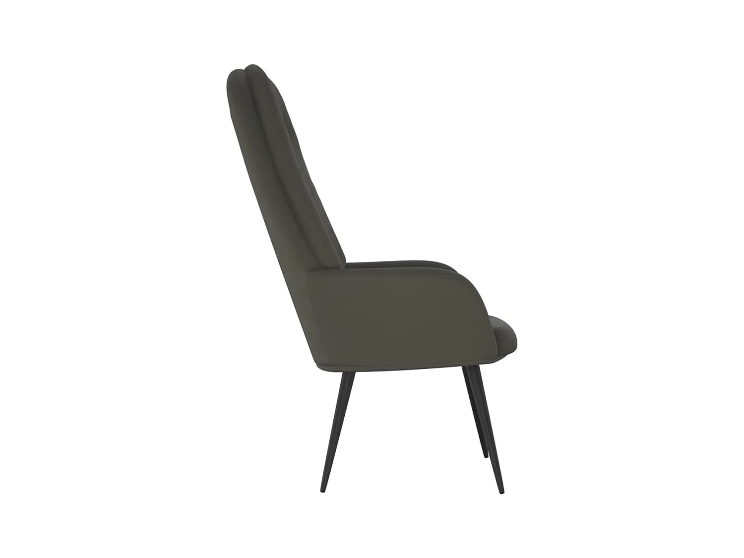 Sillón de relax | Silla de relax de terciopelo gris oscuro SHL5275