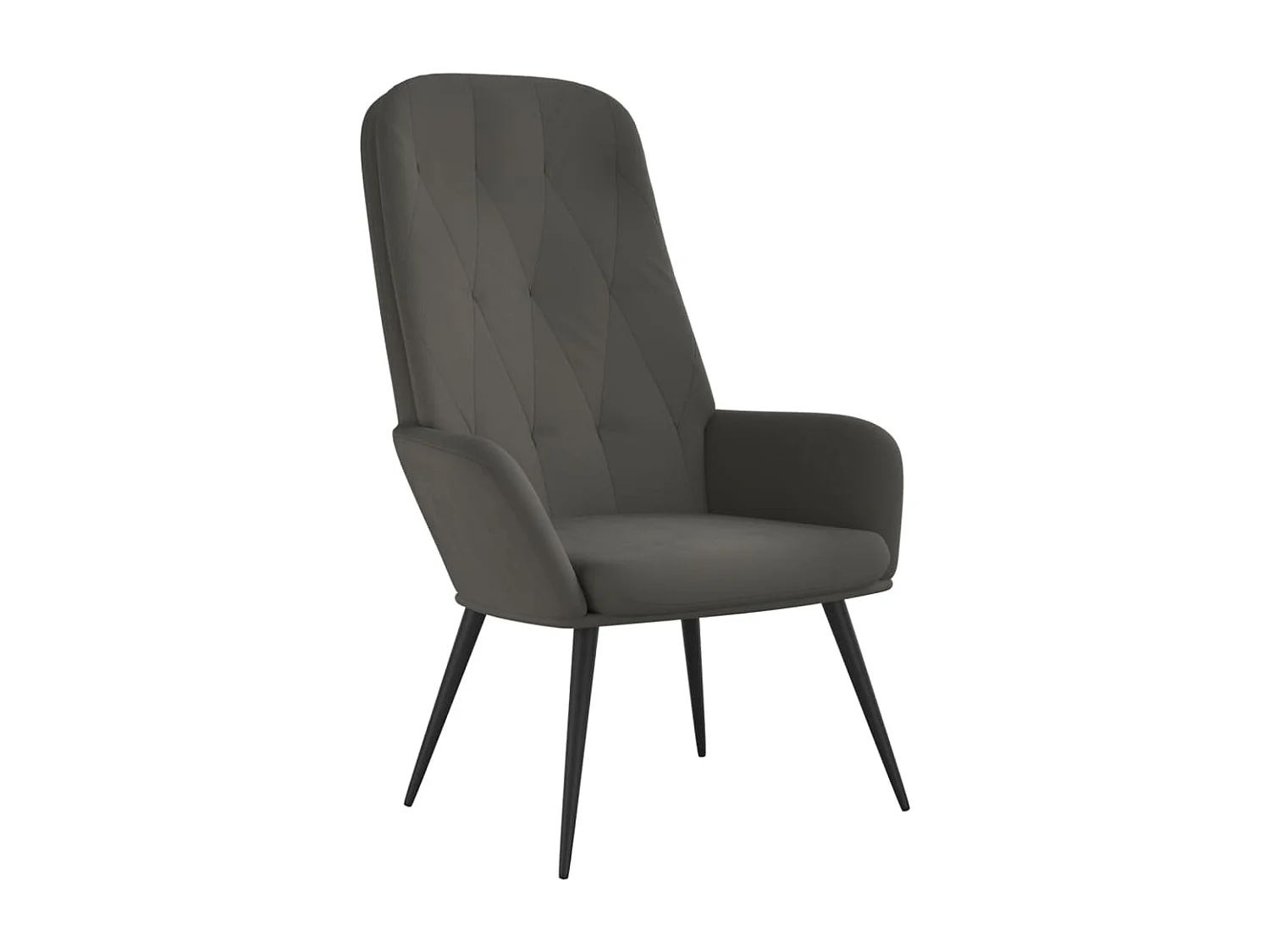 Relaxsessel | Lounge Sessel Dunkelgrau Samt SHL57123
