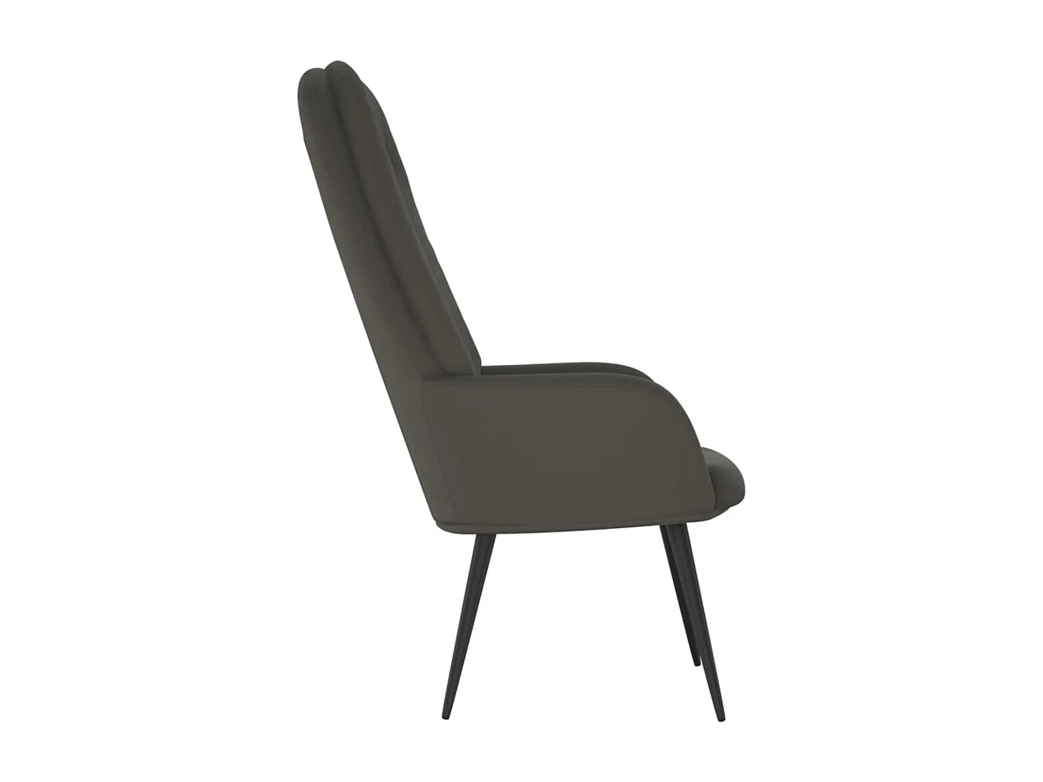 Relaxsessel | Lounge Sessel Dunkelgrau Samt SHL57123