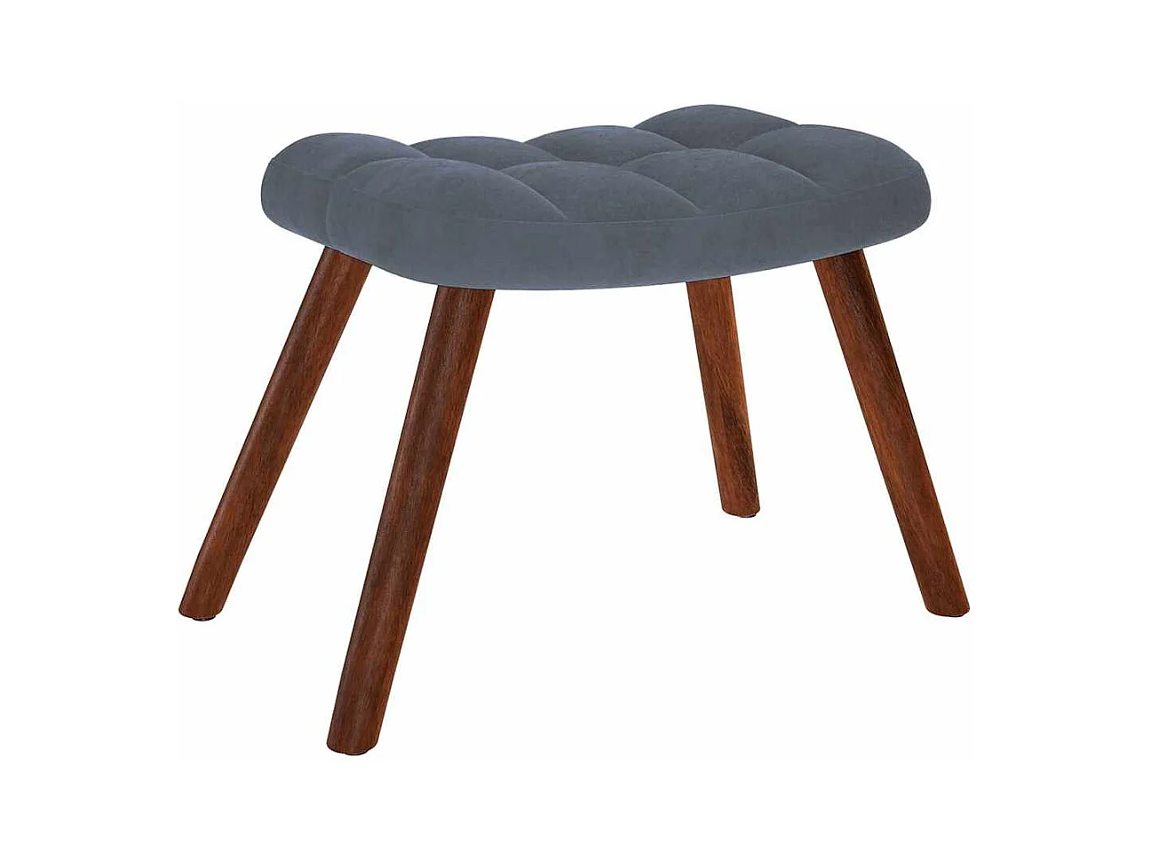 Poltrona | Cadeira de Sala | Cadeira Relaxante com Banco em Veludo Cinza Escuro SHL154971