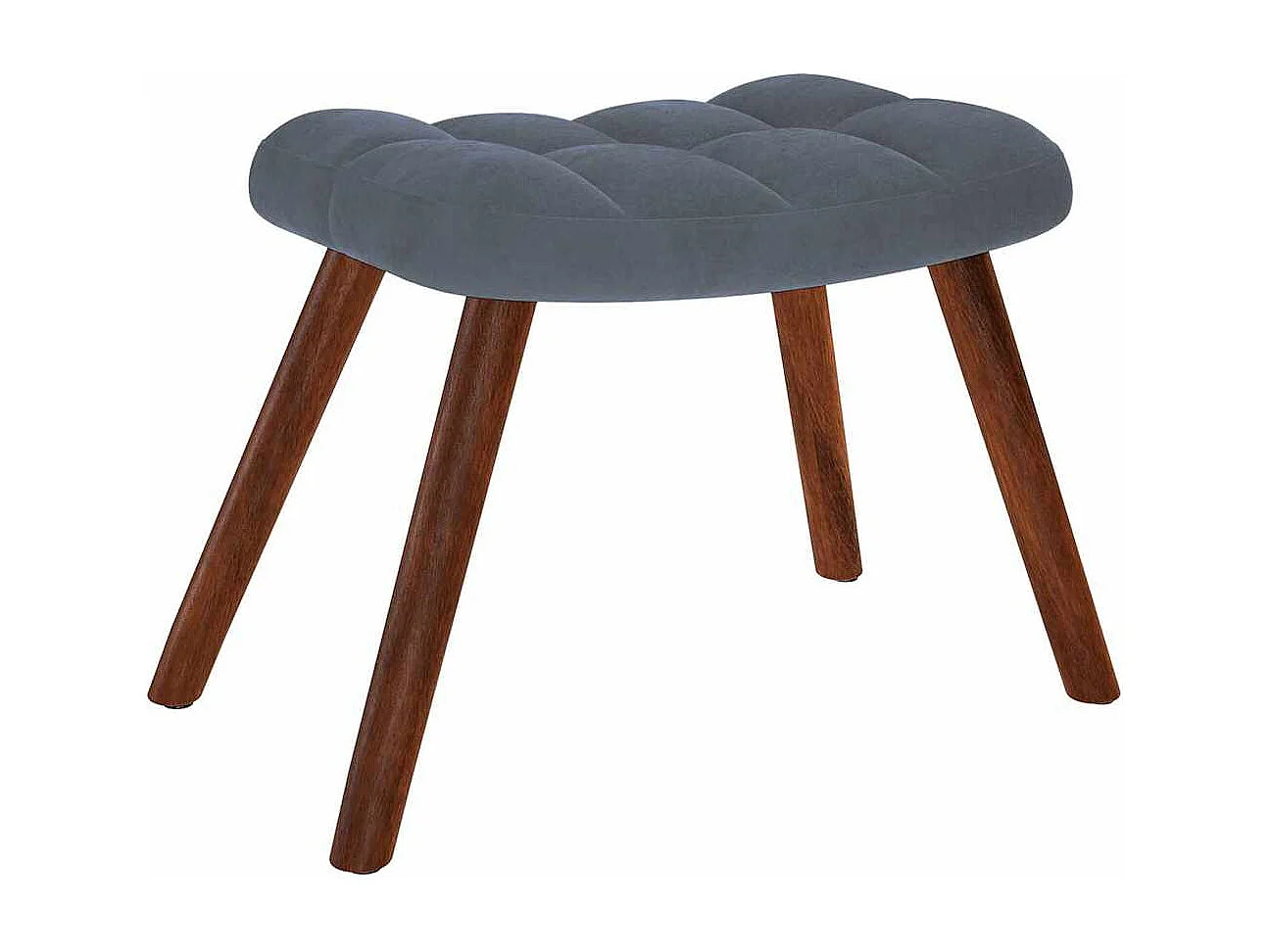 Relaxsessel mit Hocker | Lounge Sessel Dunkelgrau Samt SHL81491