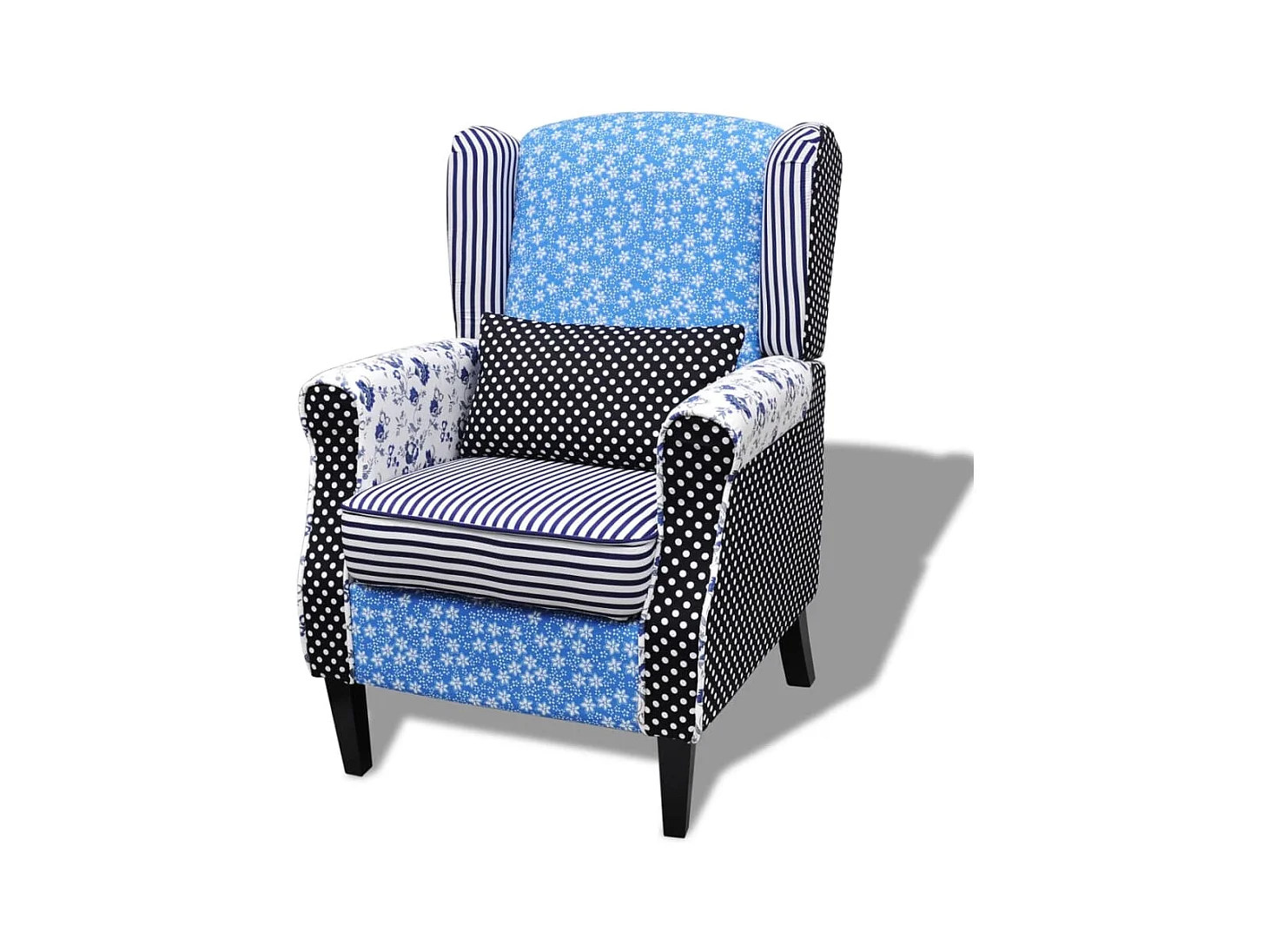 Fauteuil salon-Chaise de relax-Fauteuil avec design de patchwork Tissu SHL1196
