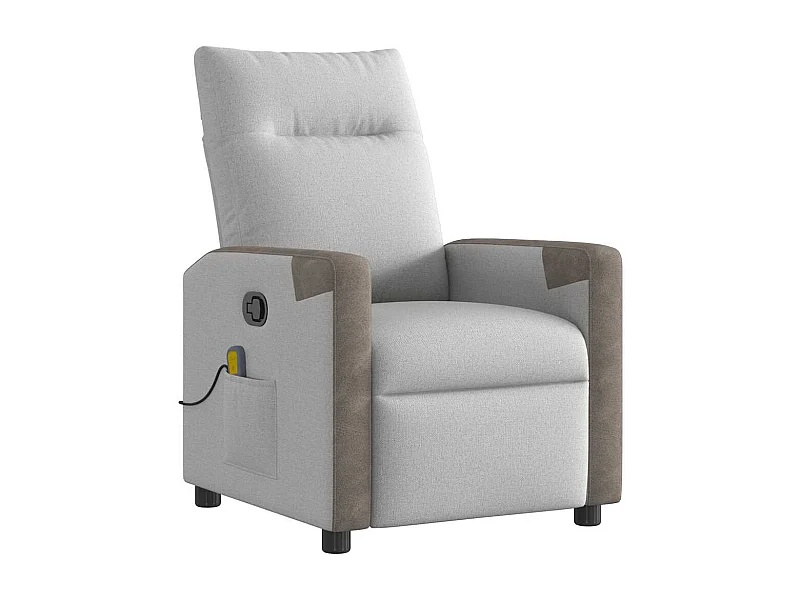 Fauteuil inclinable-Chaise de relax-Fauteuil de Massage gris nuage tissu SHL1051