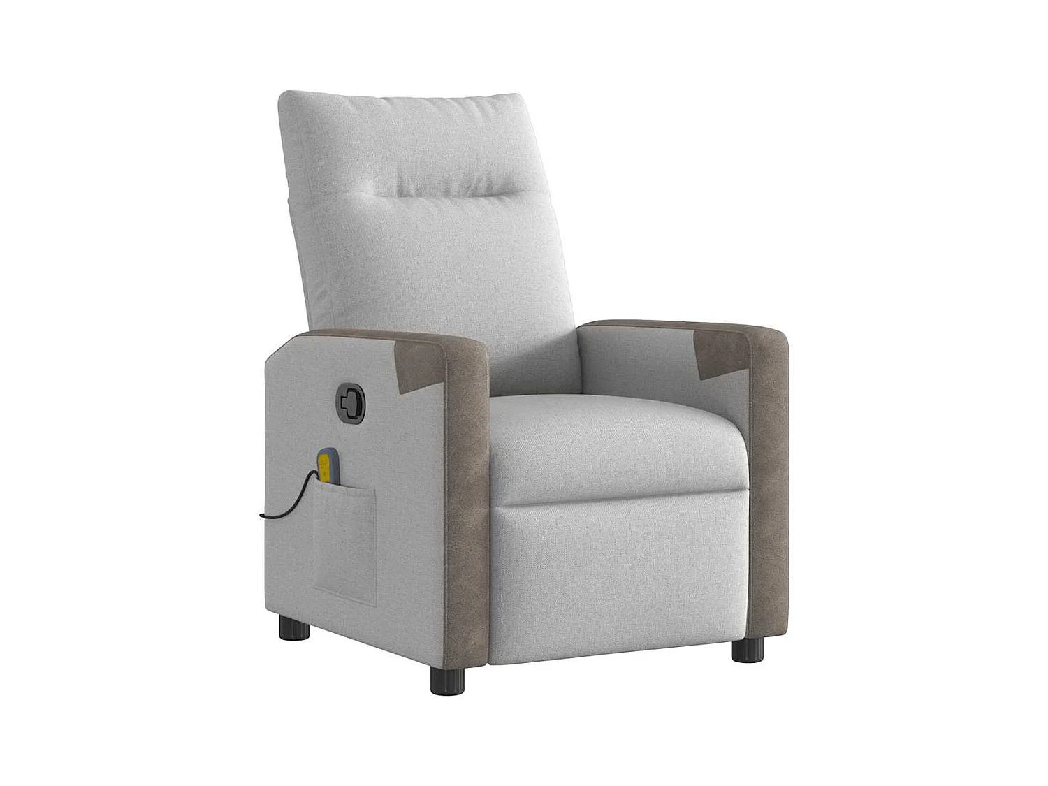 Fauteuil inclinable-Chaise de relax-Fauteuil de Massage gris nuage tissu SHL1051