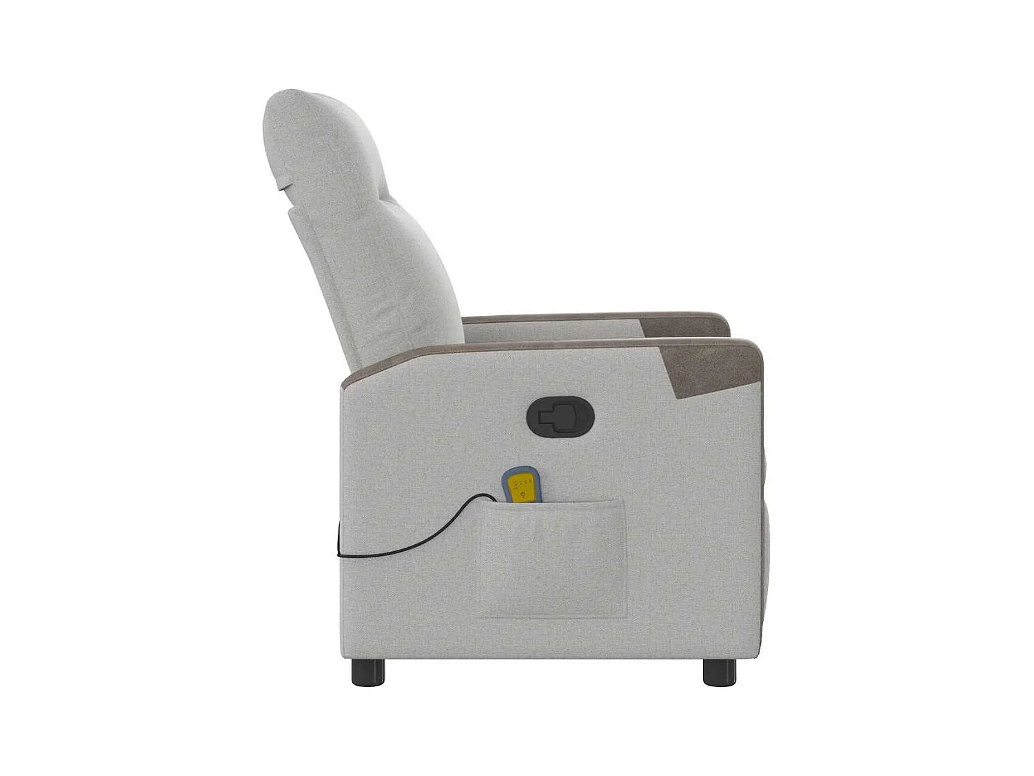 Fauteuil inclinable-Chaise de relax-Fauteuil de Massage gris nuage tissu SHL1051