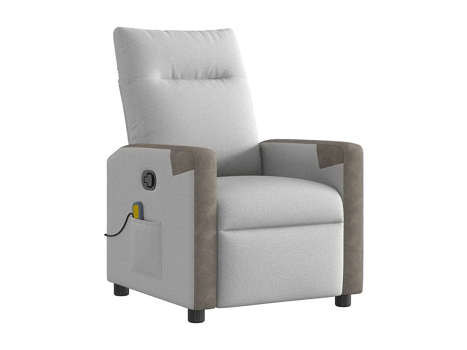 Fauteuil inclinable-Chaise de relax-Fauteuil de Massage gris nuage tissu SHL1051