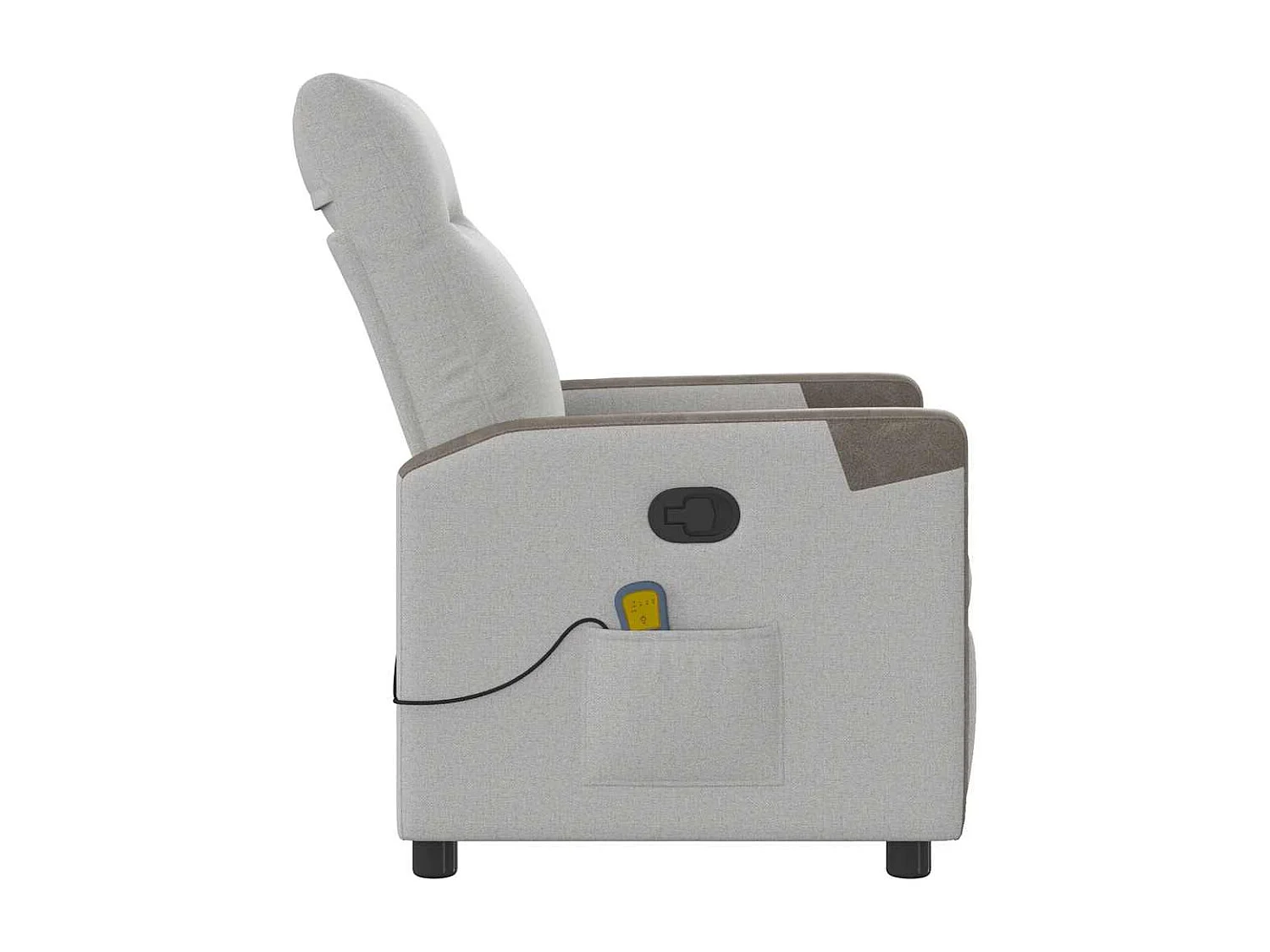 Fauteuil inclinable-Chaise de relax-Fauteuil de Massage gris nuage tissu SHL1051