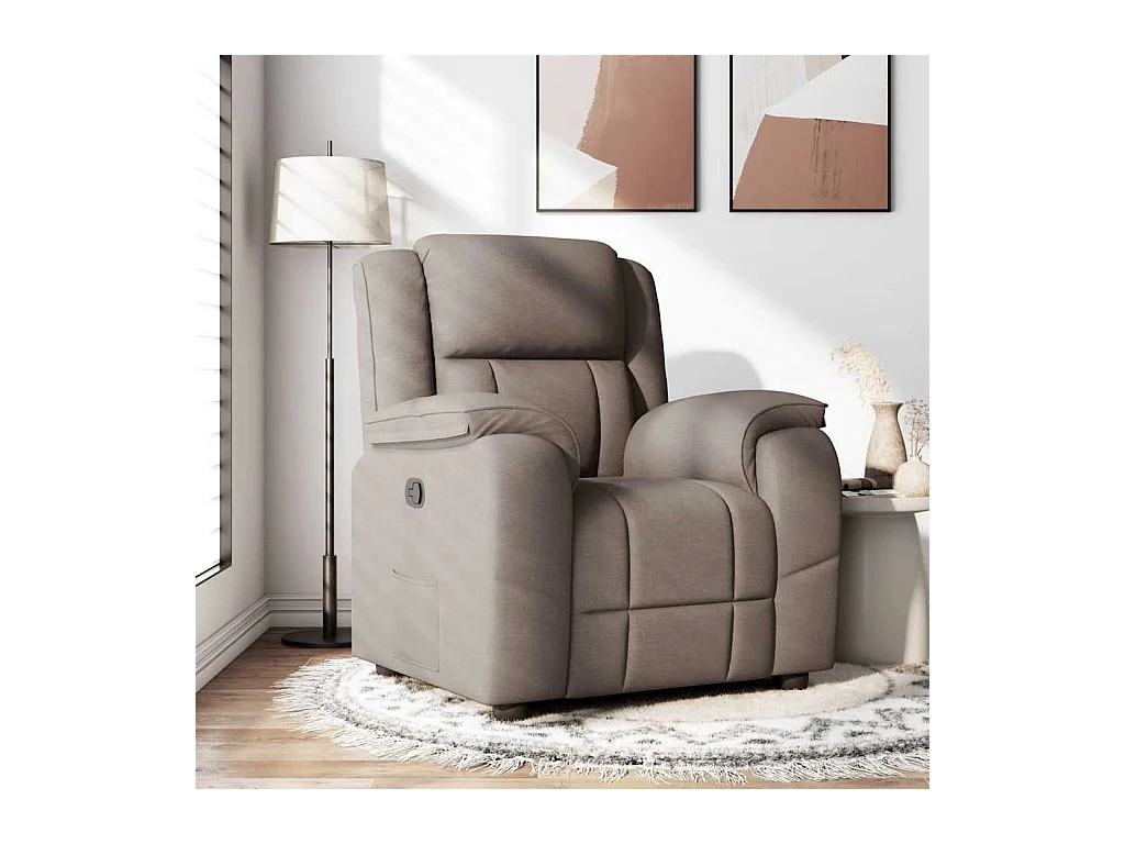 Poltrona Reclinável | Poltrona Confortável Relax tecido cinzento-acastanhado SHL296488