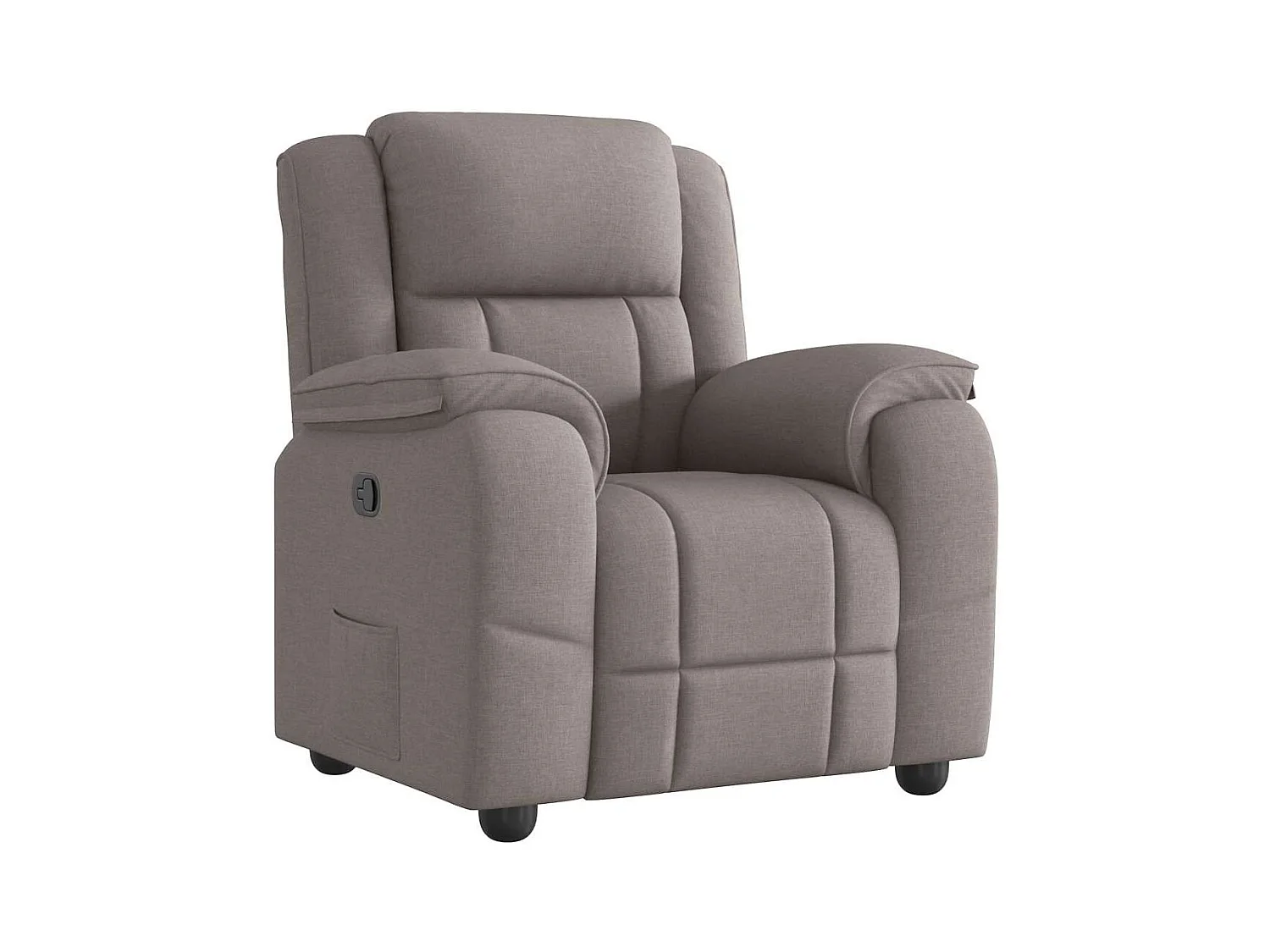 Fauteuil inclinable-Chaise de relax-Fauteuil TV Taupe Tissu SHL4506
