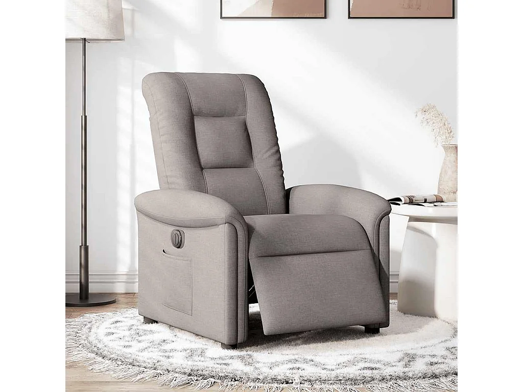 Fauteuil inclinable électrique-Chaise de relax-Fauteuil TV Taupe Tissu SHL1634