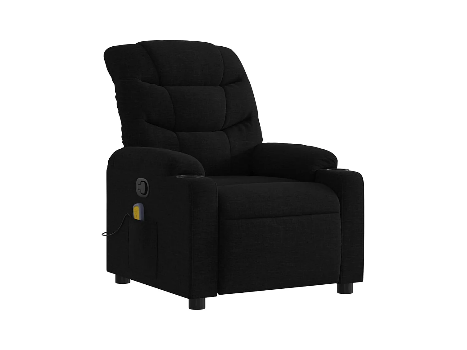 Fauteuil inclinable-Chaise de relax-Fauteuil de Massage noir tissu SHL3136