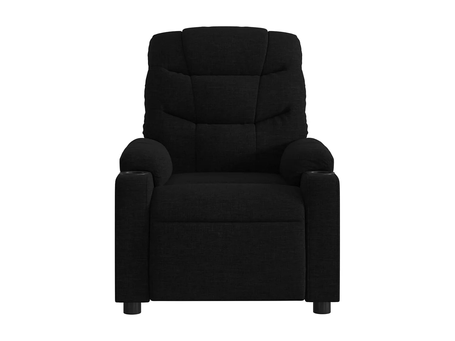 Fauteuil inclinable-Chaise de relax-Fauteuil de Massage noir tissu SHL3136