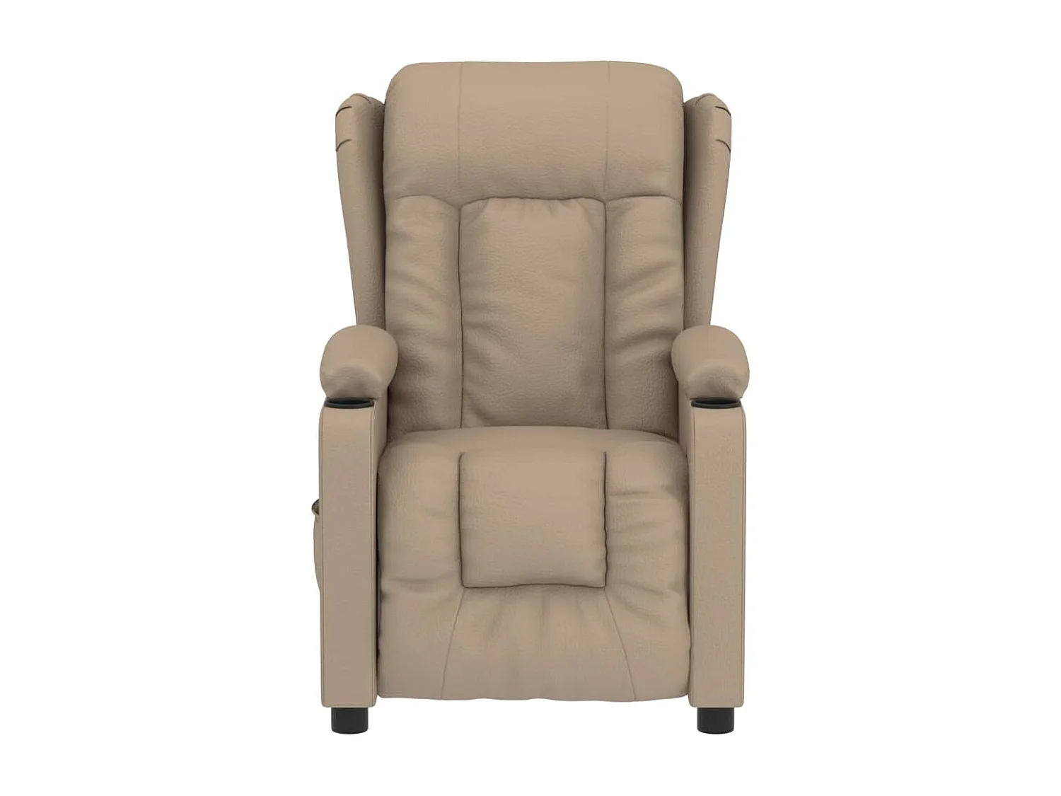 Relaxstoel | Fauteuil verstelbaar elektrisch kunstleer cappuccinokleurig