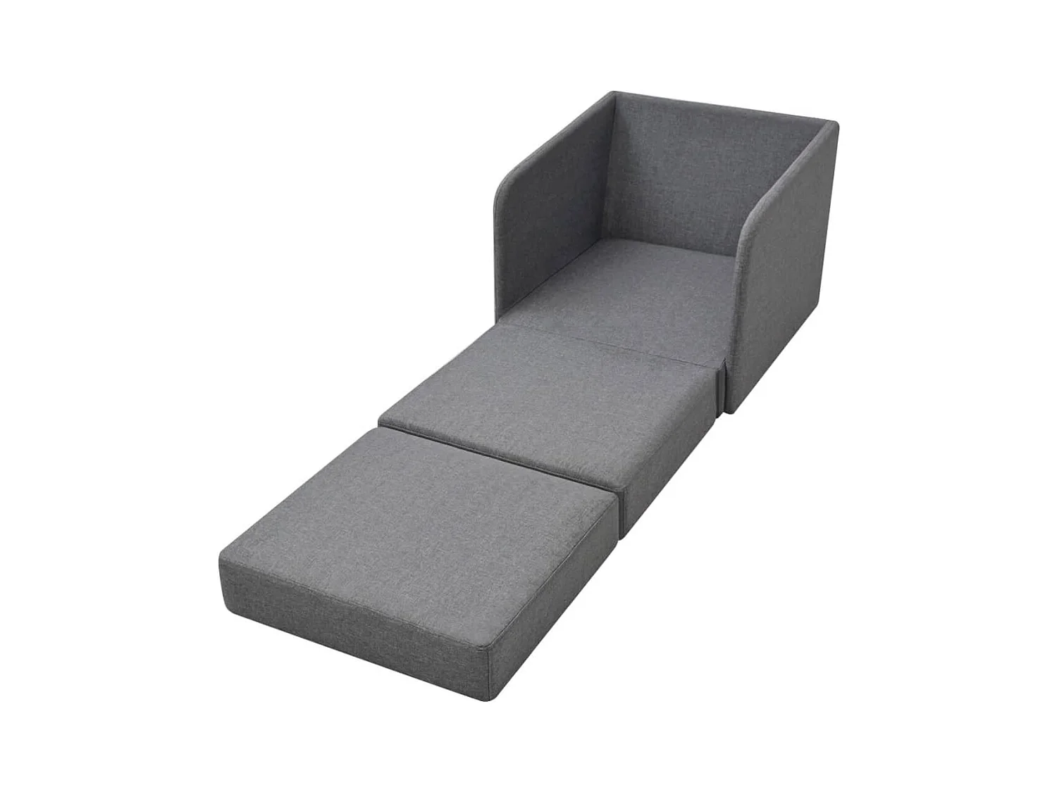 Sillón convertible tela gris claro SHL8486