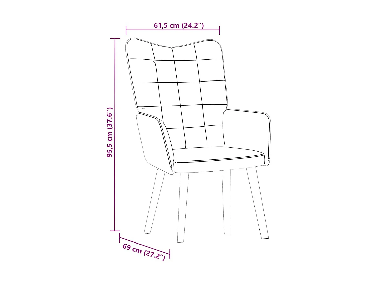 Relaxsessel-Lounge Sessel indoor Rosa Samt SHL59764