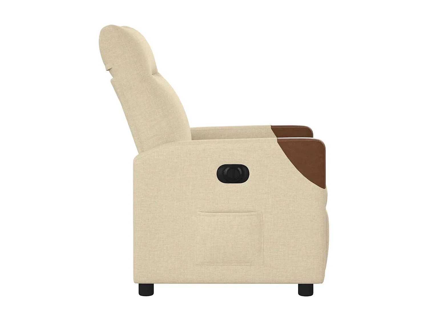 Fauteuil inclinable électrique-Chaise de relax-Fauteuil TV Crème Tissu SHL4340