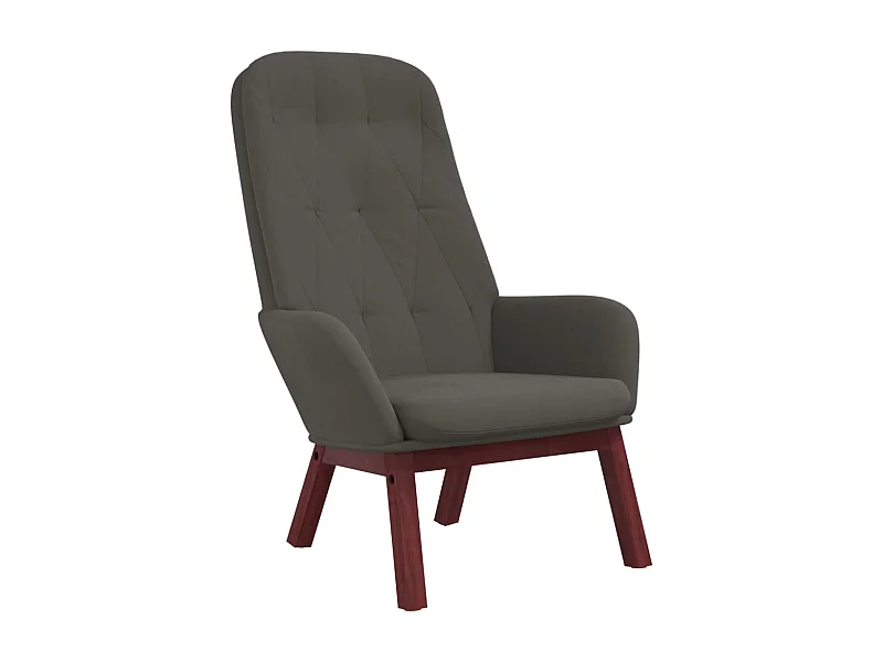 Sillón de relax | Silla de relax de terciopelo gris oscuro SHL2516