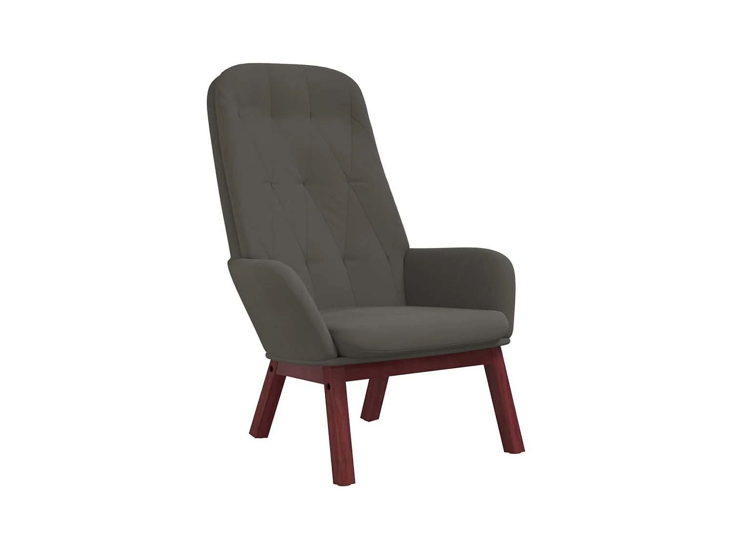 Chaise de relaxation-Fauteuil de Salon Gris foncé Velours SHL3737