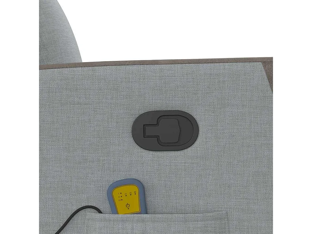 Poltrona da salotto | Sedia | Poltrona Alzapersona Massaggi Reclinabile Grigio Chiaro Tessuto SHL4692