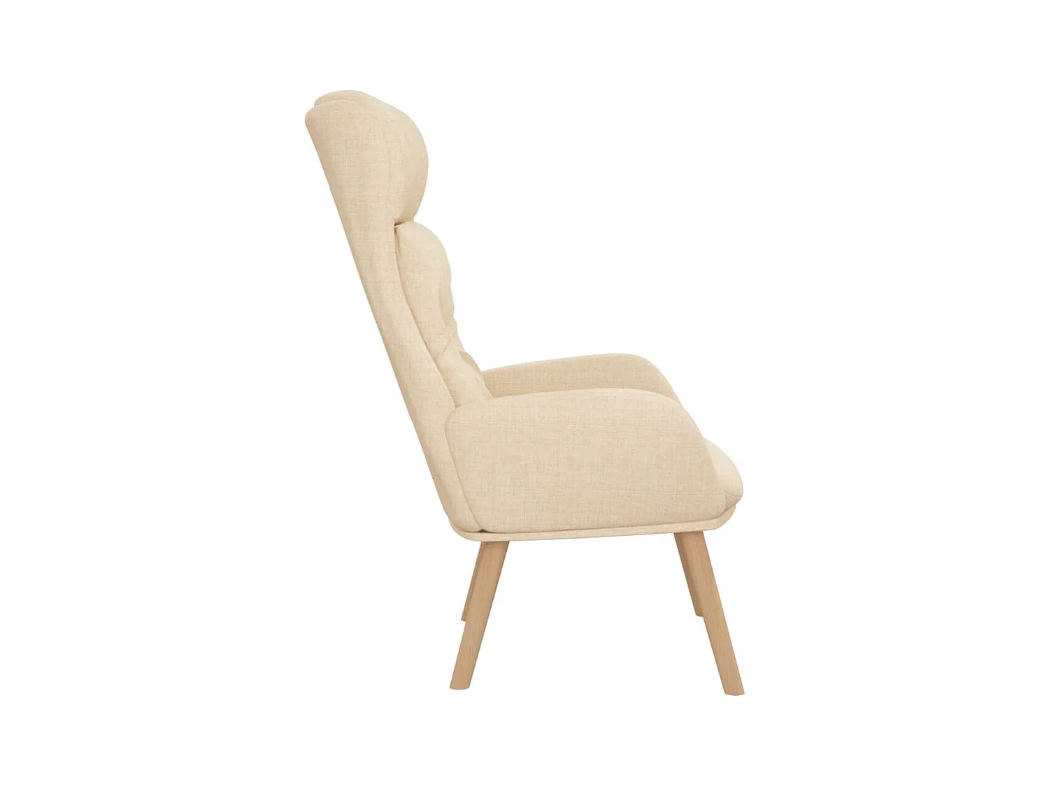 Sillón de relax | Silla de relax de tela color crema SHL9842