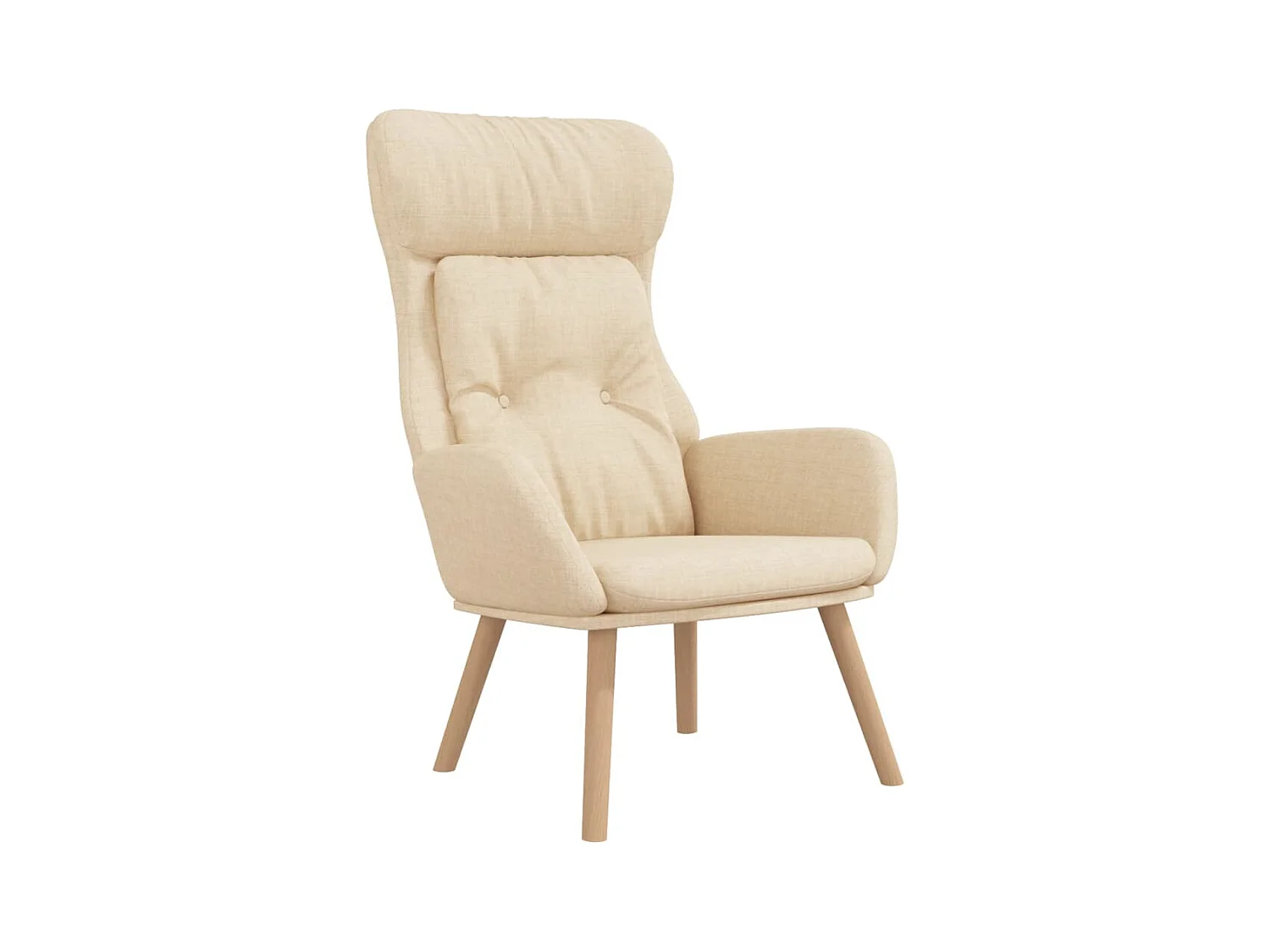 Chaise de relaxation-Fauteuil de Salon Crème Tissu SHL902