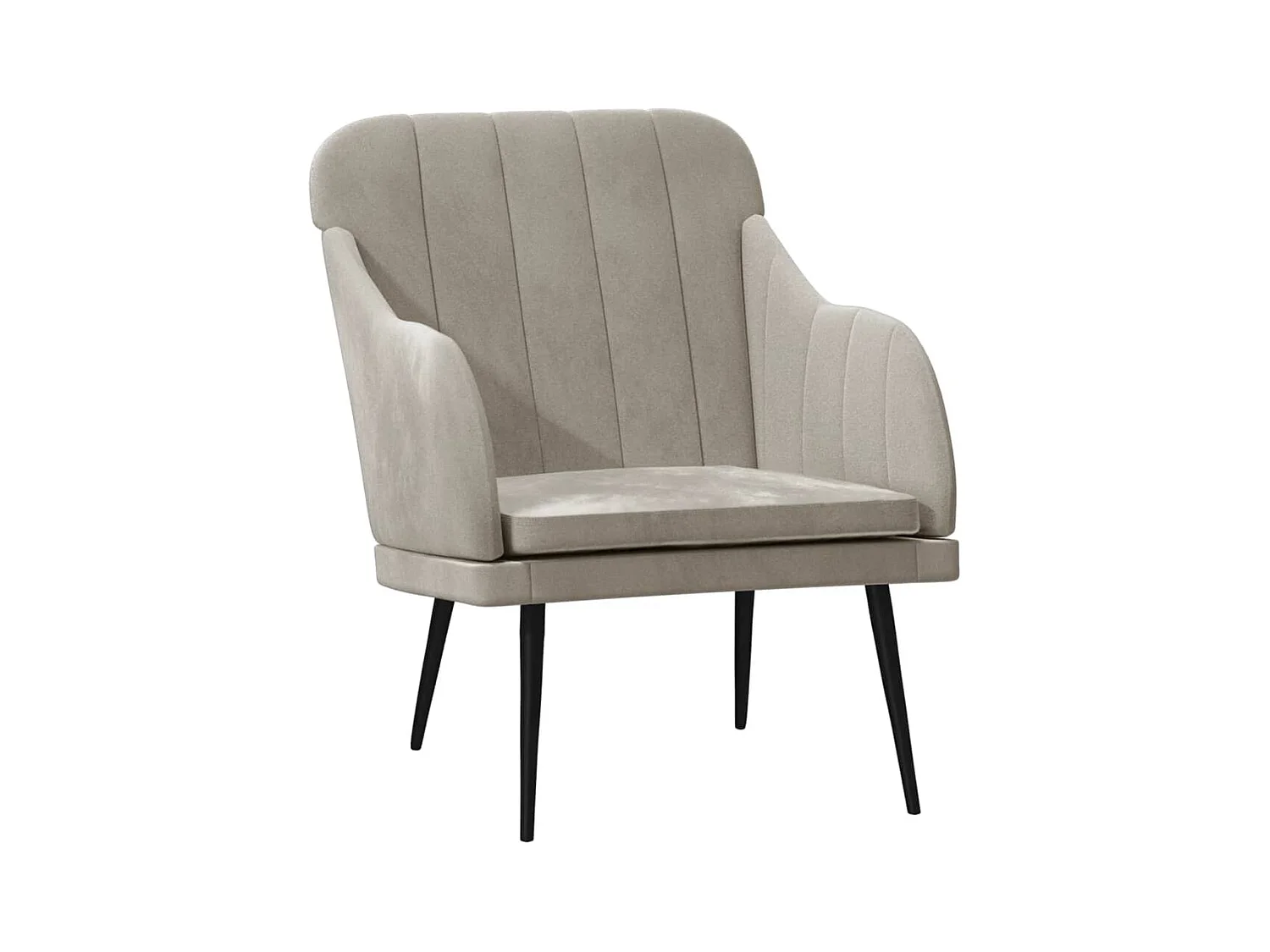 Fauteuil de salon-Fauteuil relax Gris clair 63x76x80 cm Velours SHL3121