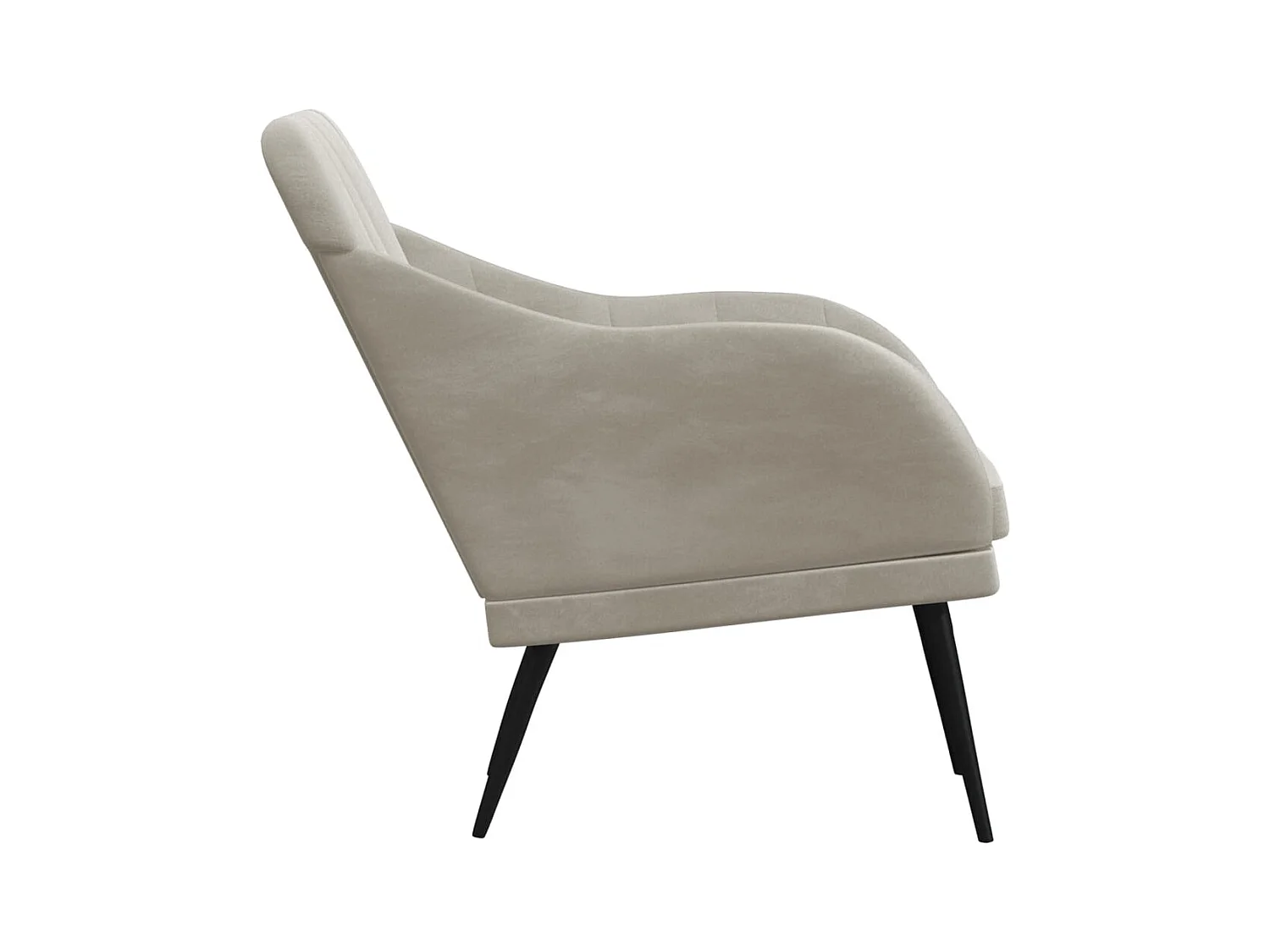 Fauteuil de salon-Fauteuil relax Gris clair 63x76x80 cm Velours SHL3121