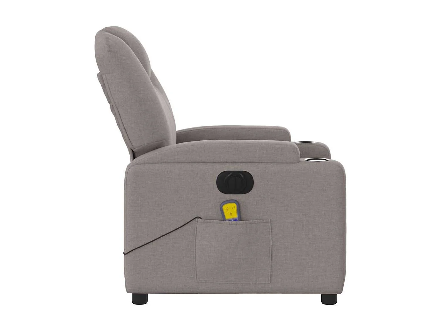 Sillón de relax | Sillón reclinable de masaje eléctrico tela gris taupe SHL9131