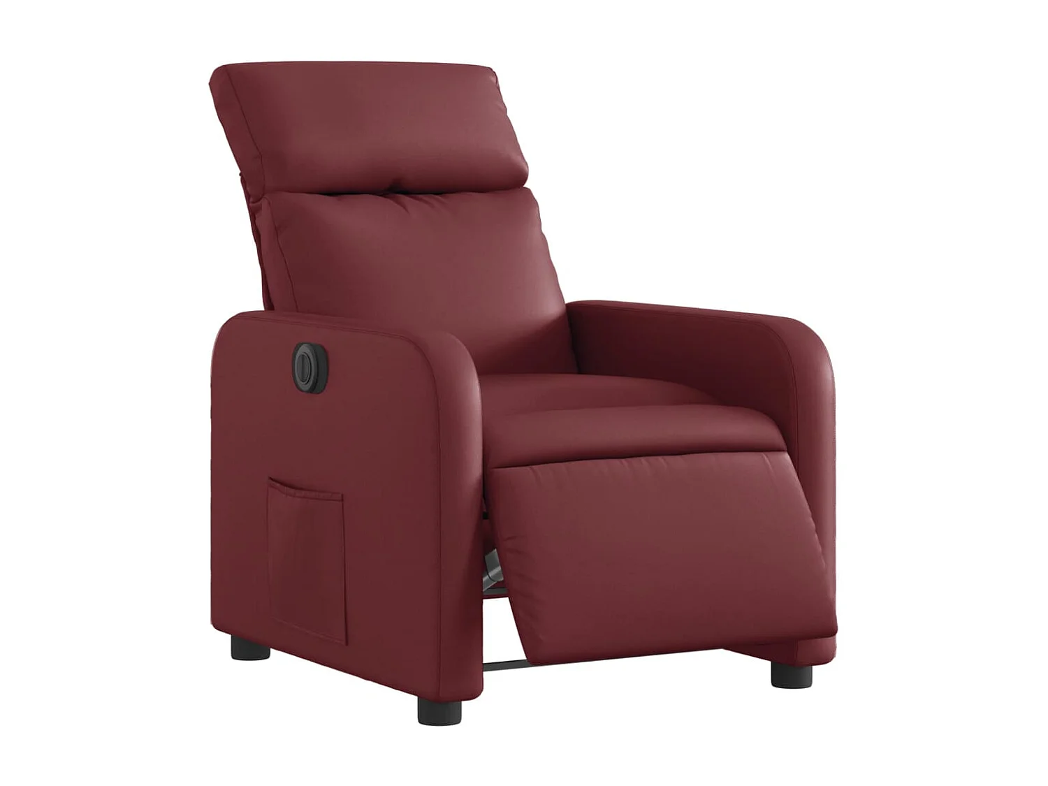 Fauteuil inclinable électrique-Chaise de relax-Fauteuil salon Rouge bordeaux Similicuir SHL4729