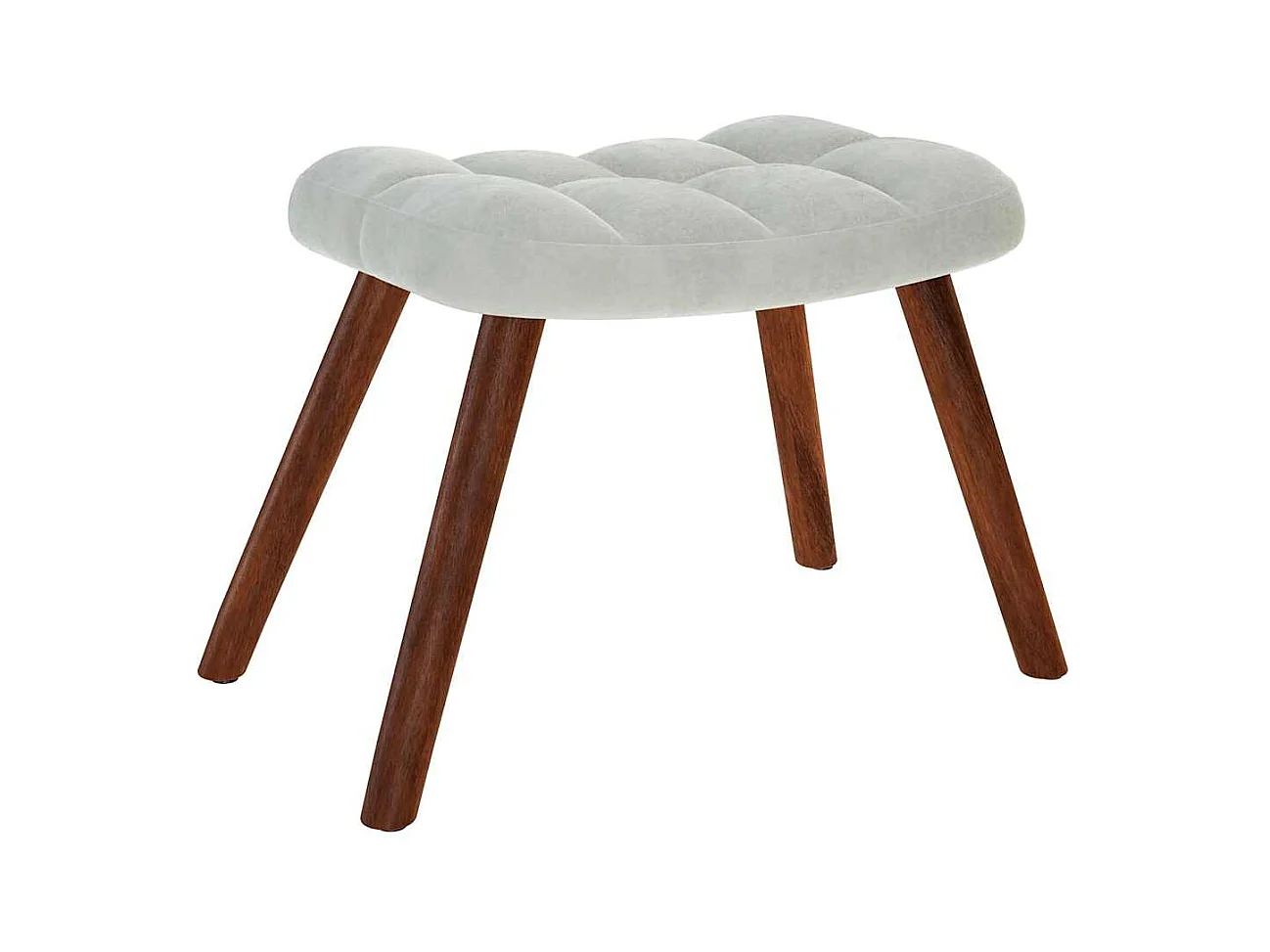 Sillón de relax | Sillón relajante con taburete de terciopelo gris claro SHL7134