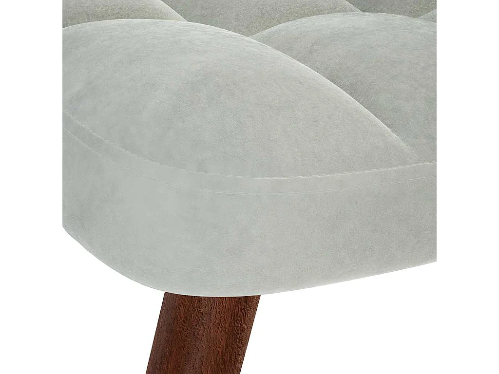 Sillón de relax | Sillón relajante con taburete de terciopelo gris claro SHL7134