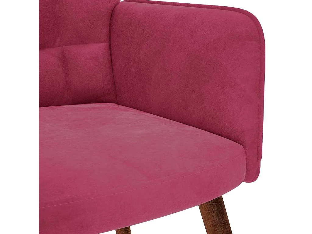 Fauteuil de Salon-Chaise de relaxation moderne Rouge bordeaux Velours SHL3580