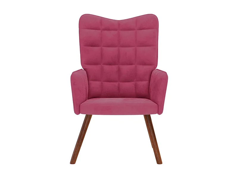 Fauteuil de Salon-Chaise de relaxation moderne Rouge bordeaux Velours SHL3580