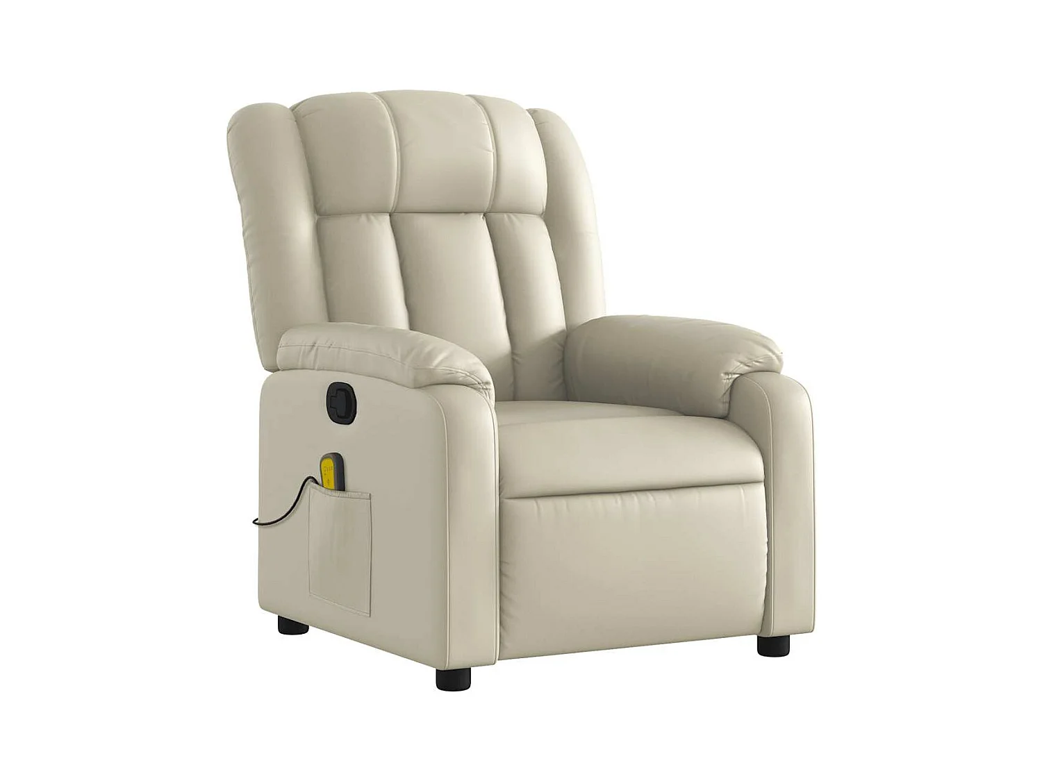 Sillón de relax | Sillón reclinable de masaje cuero sintético crema SHL2106