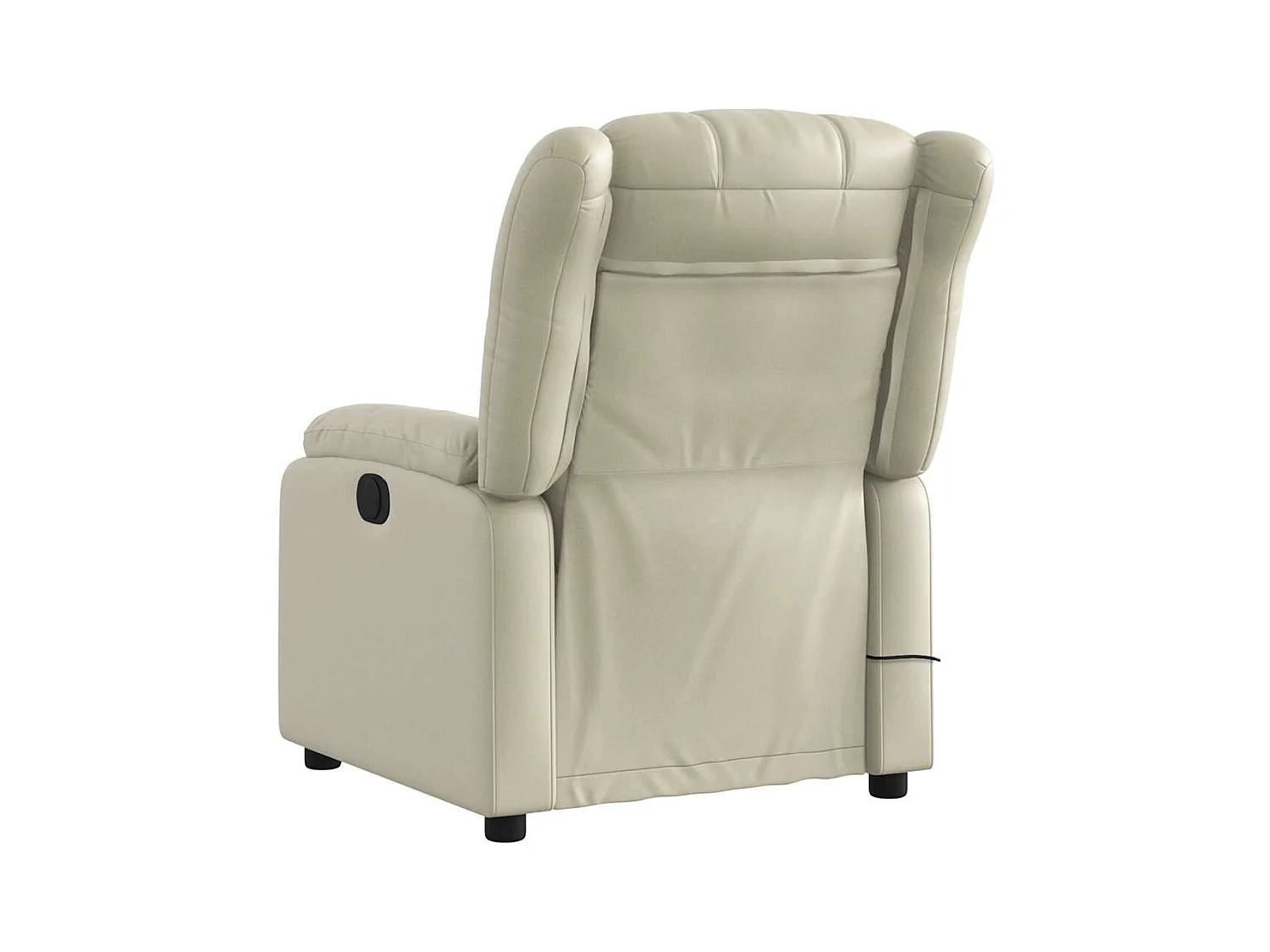 Sillón de relax | Sillón reclinable de masaje cuero sintético crema SHL2106