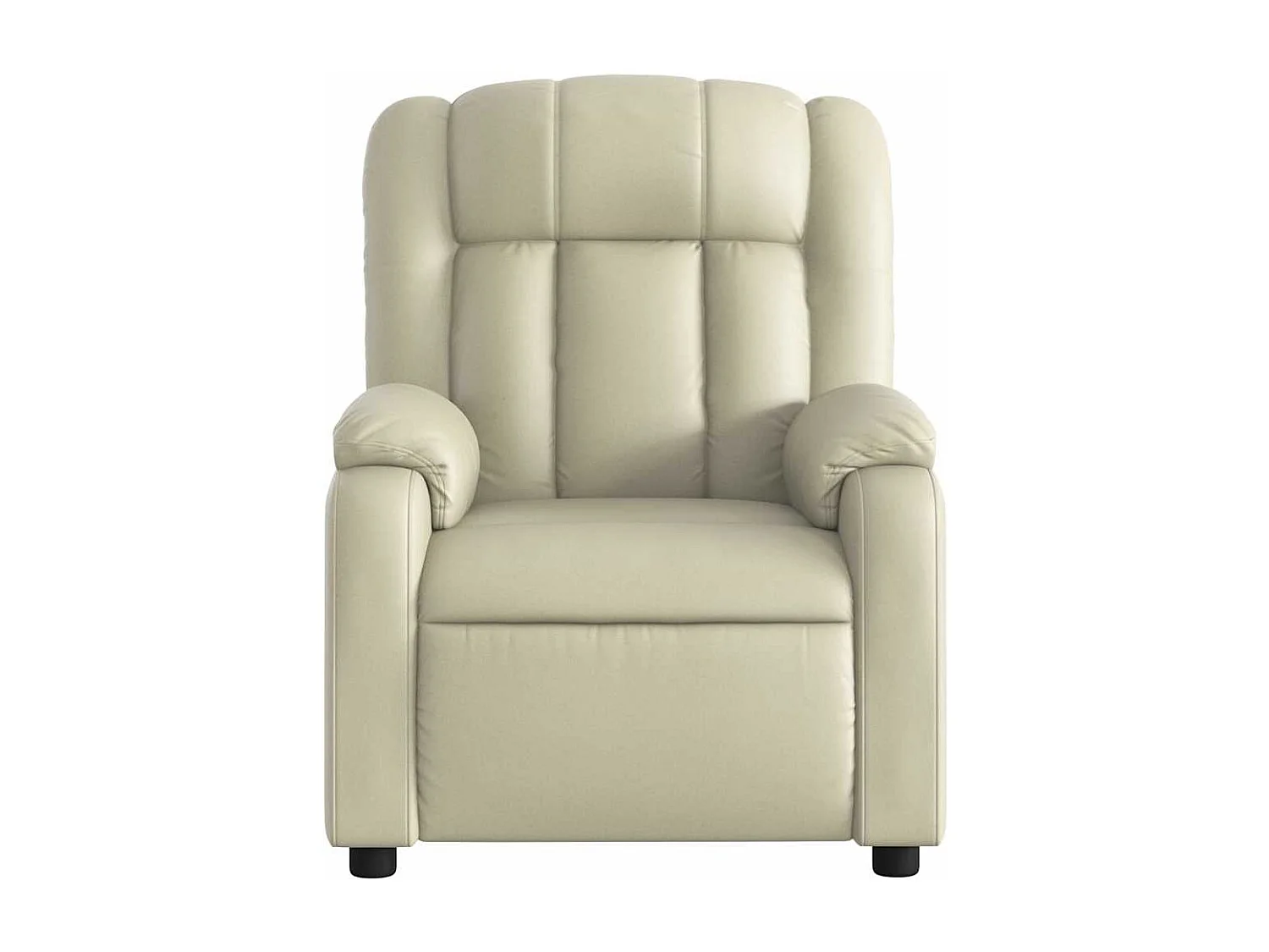 Sillón de relax | Sillón reclinable de masaje cuero sintético crema SHL2106