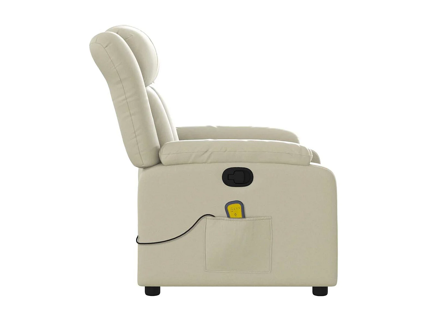 Sillón de relax | Sillón reclinable de masaje cuero sintético crema SHL2106