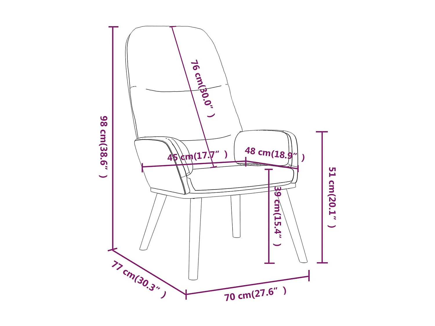 Sillón de relax | Silla de relax de tela azul SHL3923