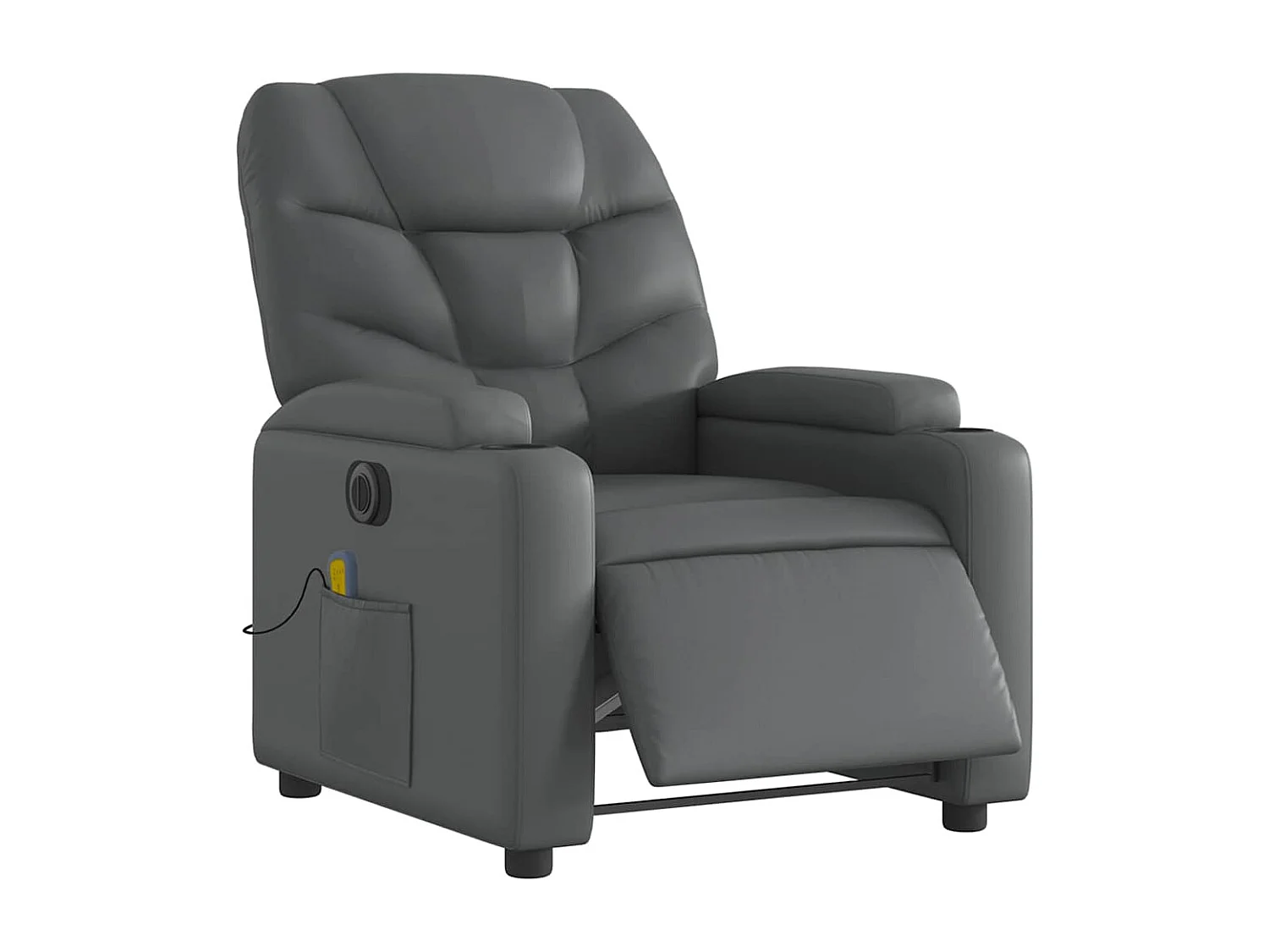 Fauteuil inclinable électrique-Fauteuil de massage pour Salon gris similicuir SHL1936