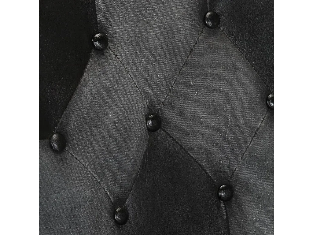 Ohrensessel-Relaxsessel Schwarz und Grau Echtleder SHL70365