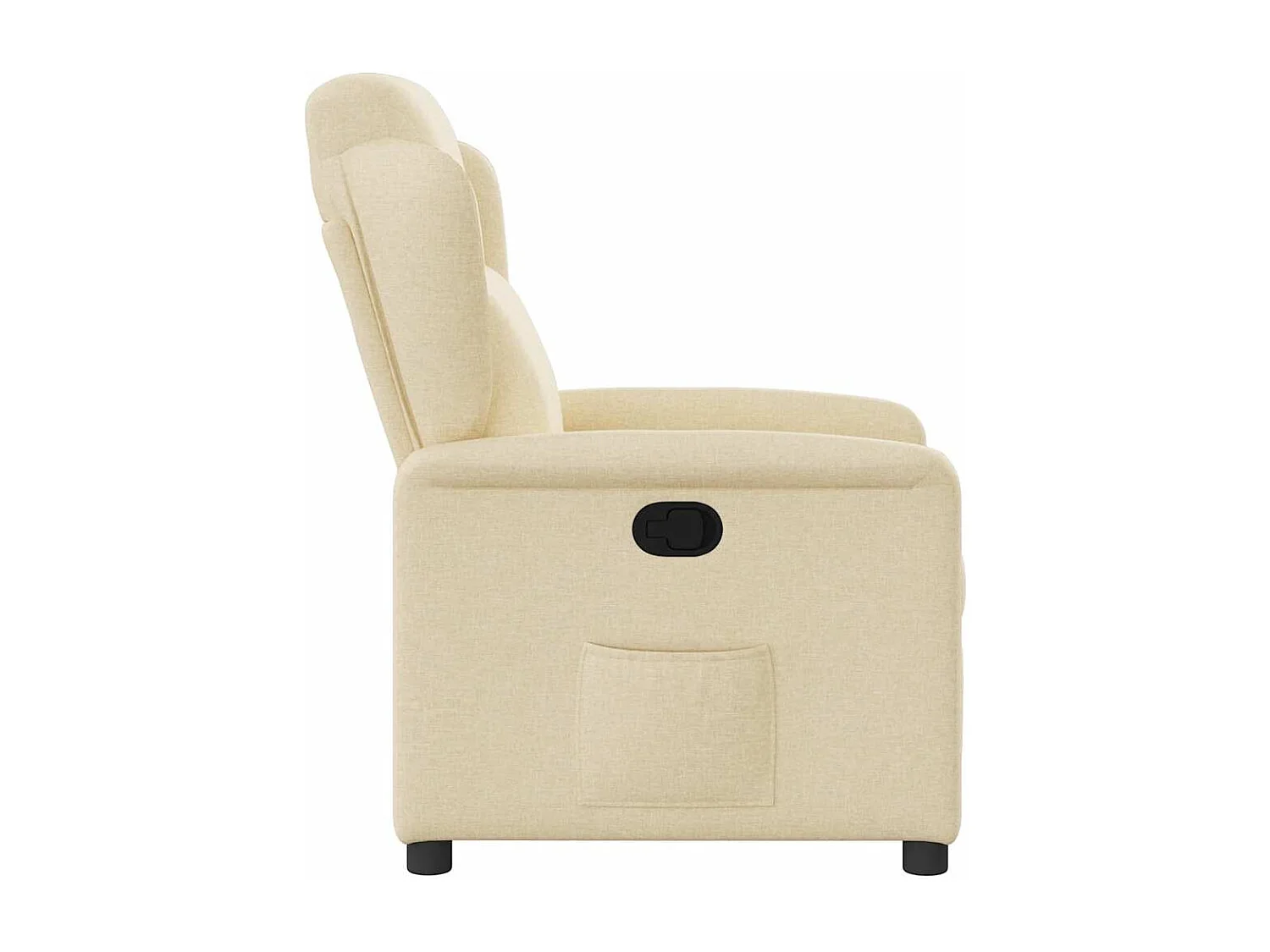 Fauteuil inclinable-Chaise de relax-Fauteuil salon Crème Tissu SHL4596