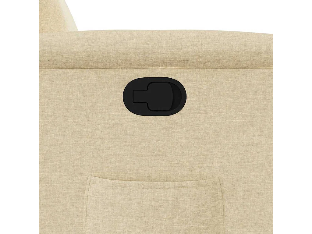 Fauteuil inclinable-Chaise de relax-Fauteuil salon Crème Tissu SHL4596