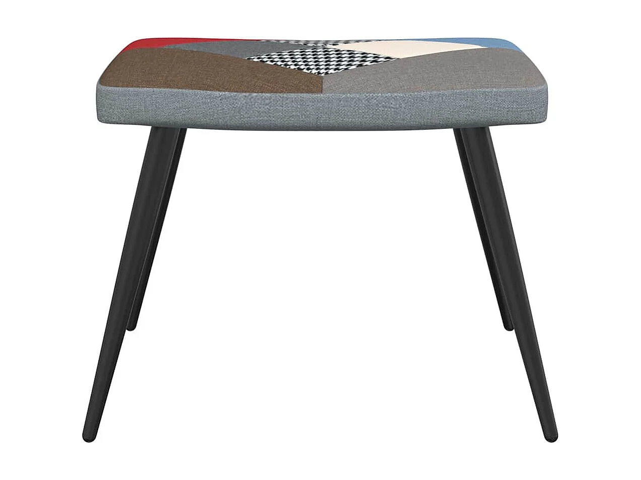 Silla de relax | Silla de relajación con taburete tela patchwork SHL4874