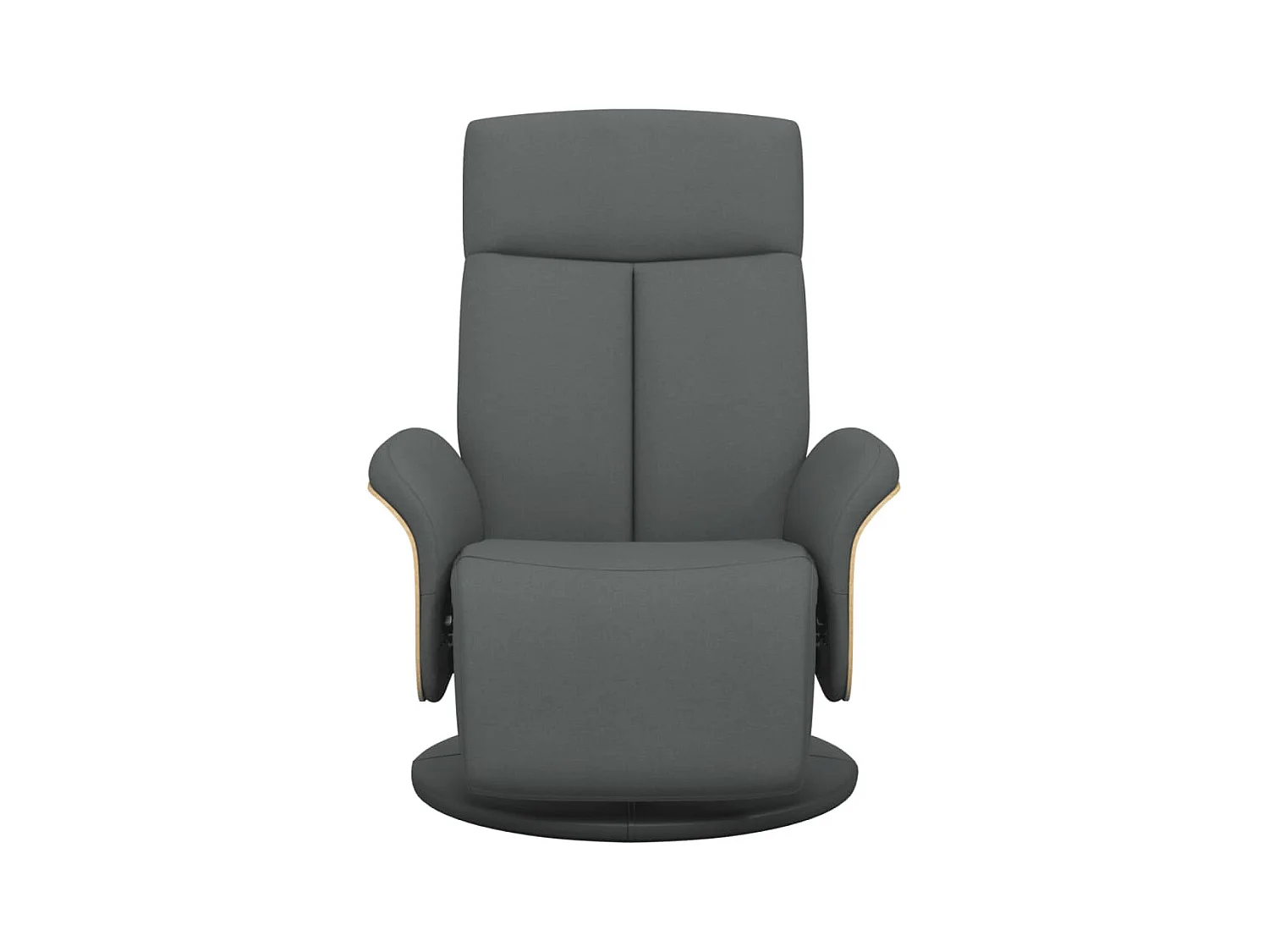 Sillón de relax | Sillón reclinable con reposapiés tela gris oscuro SHL7537
