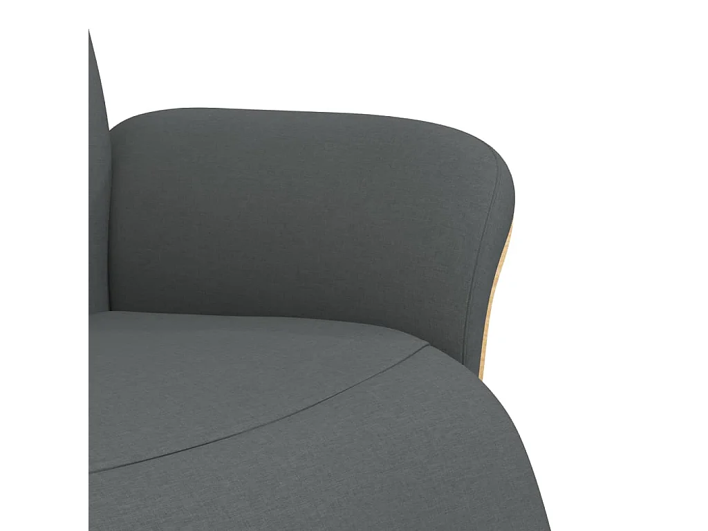 Sillón de relax | Sillón reclinable con reposapiés tela gris oscuro SHL7537