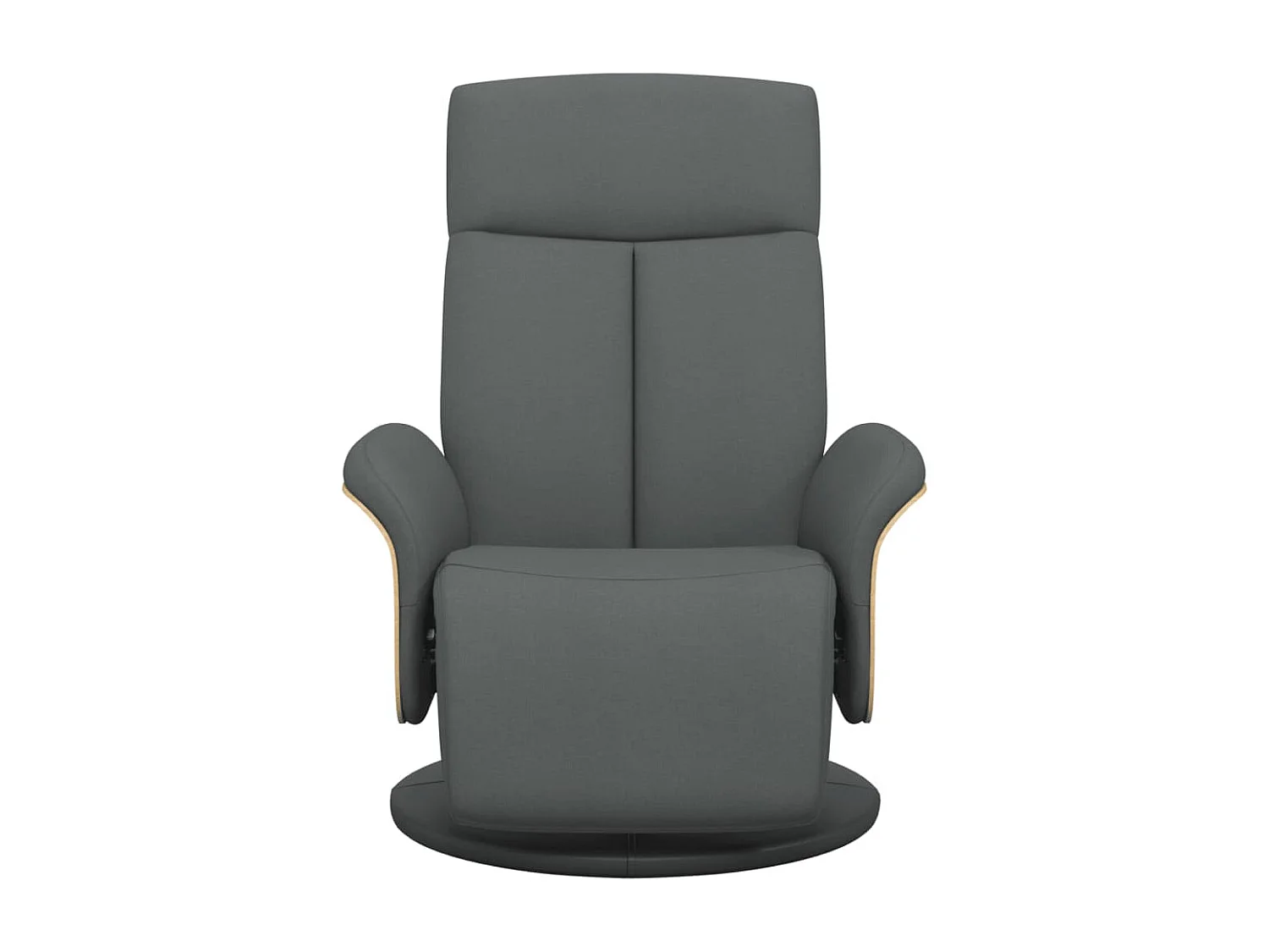 Relaxsessel | Lounge Sessel für Wohnzimmer mit Fußteil Dunkelgrau Stoff SHL26689