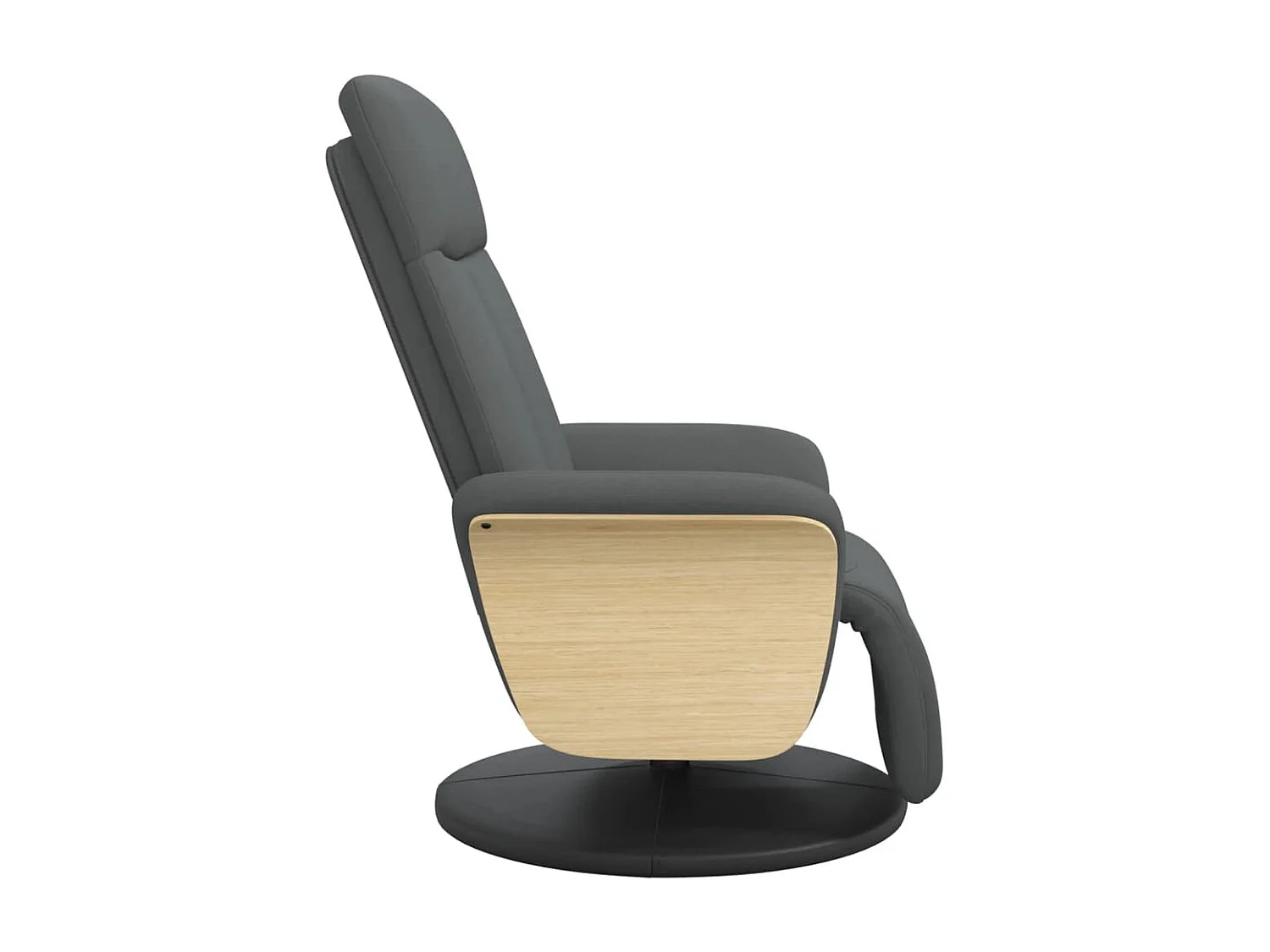 Relaxsessel | Lounge Sessel für Wohnzimmer mit Fußteil Dunkelgrau Stoff SHL26689