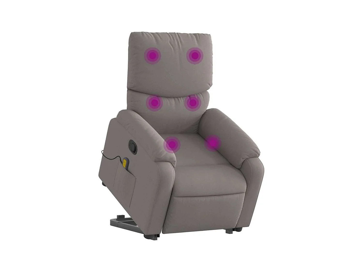 Poltrona elevatória de massagens tecido cinzento-acastanhado SHL111412